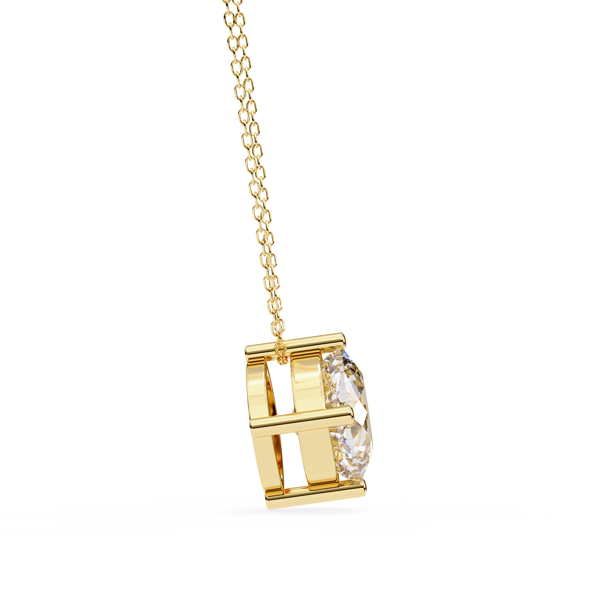 Frozen Beam Diamond Pendant