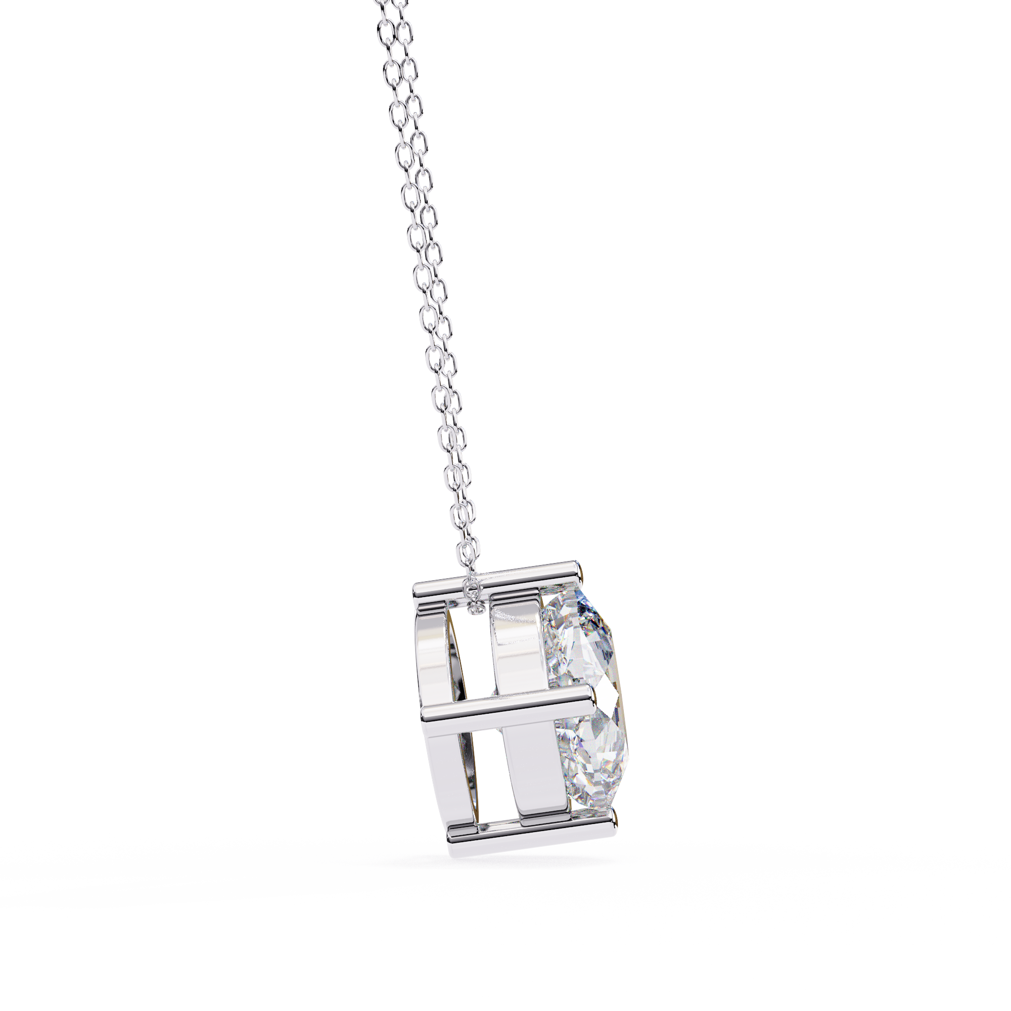 Frozen Beam Diamond Pendant