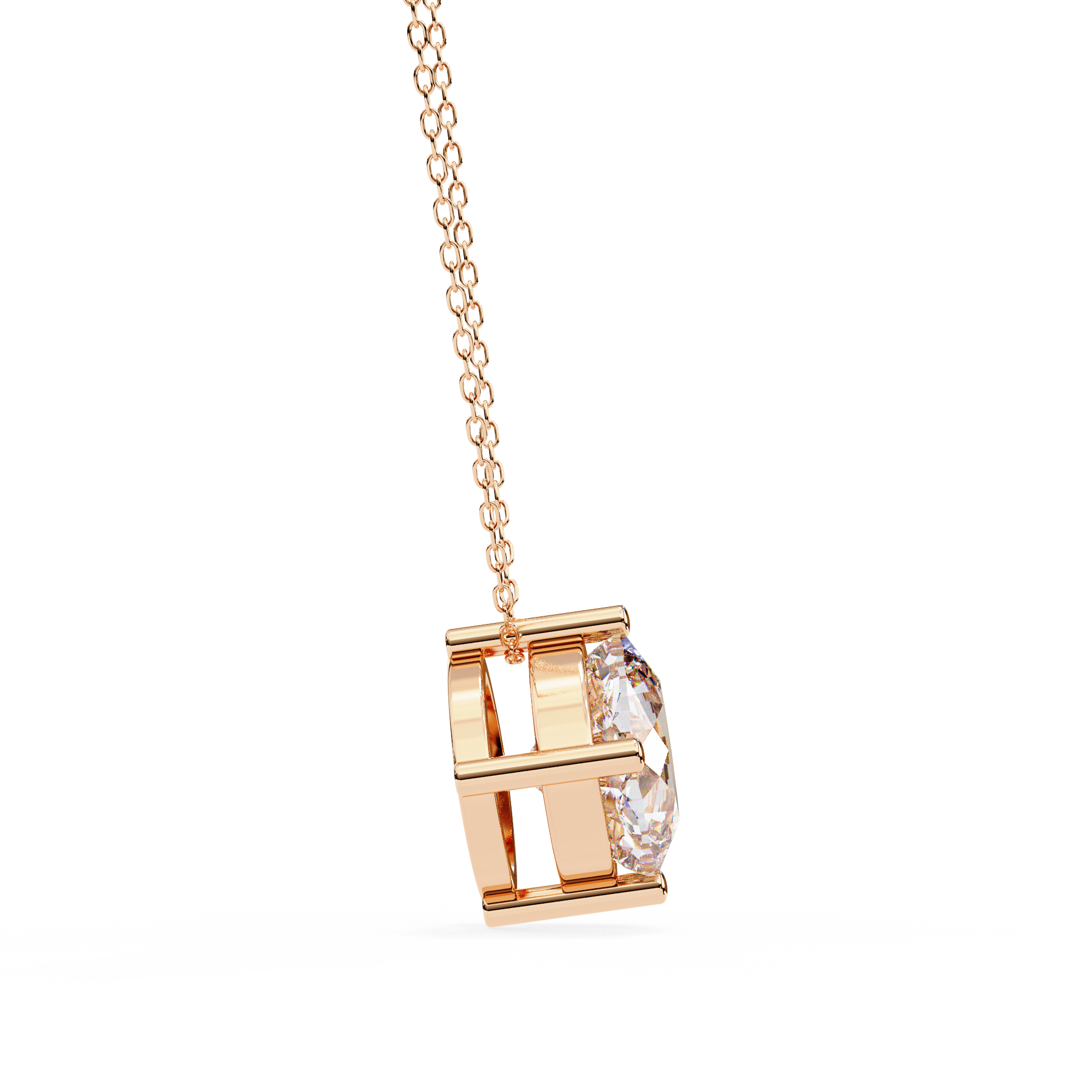 Frozen Beam Diamond Pendant
