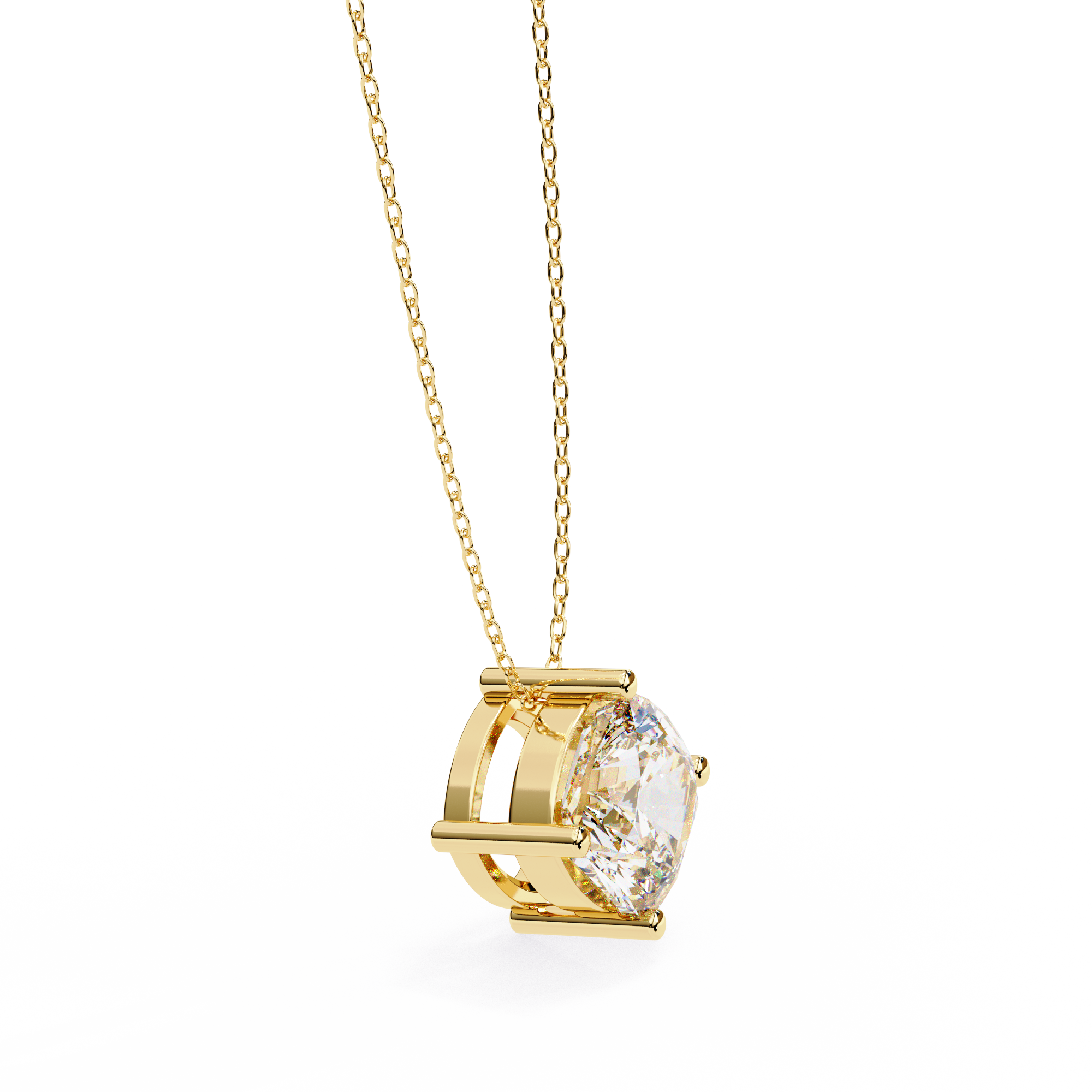 Frozen Beam Diamond Pendant