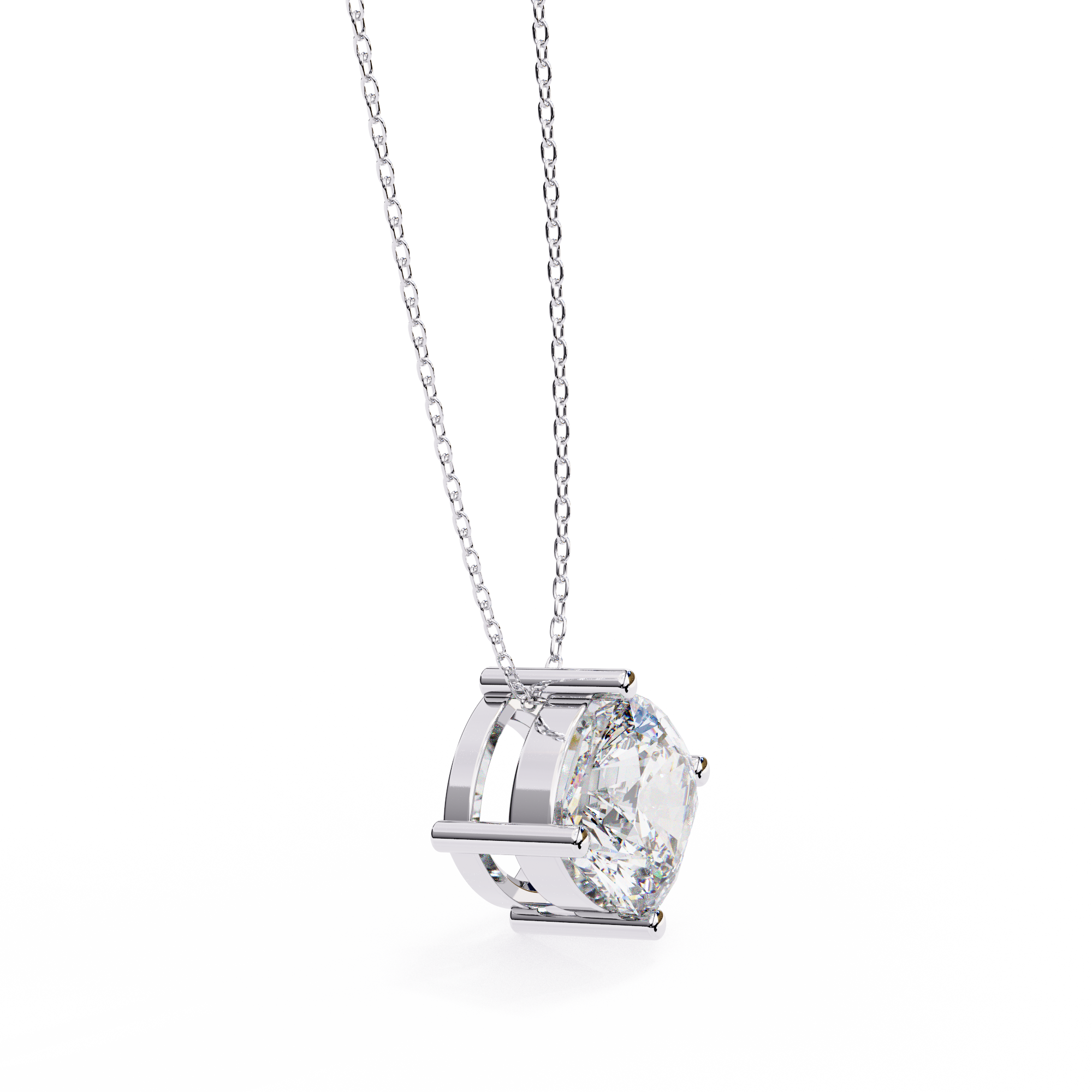 Frozen Beam Diamond Pendant