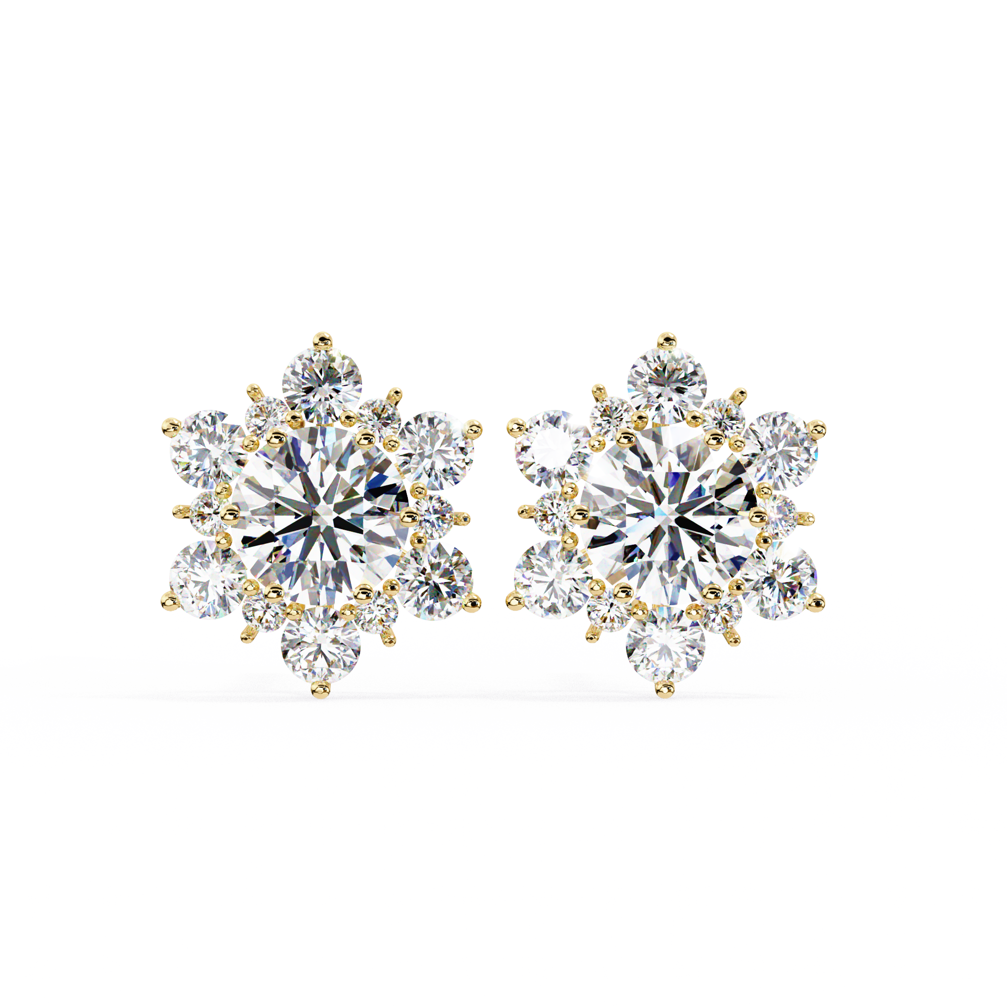 Radiant Wave Diamond Earrings