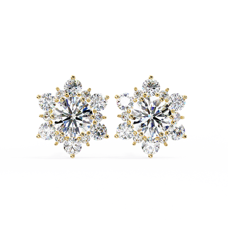 Radiant Wave Diamond Earrings