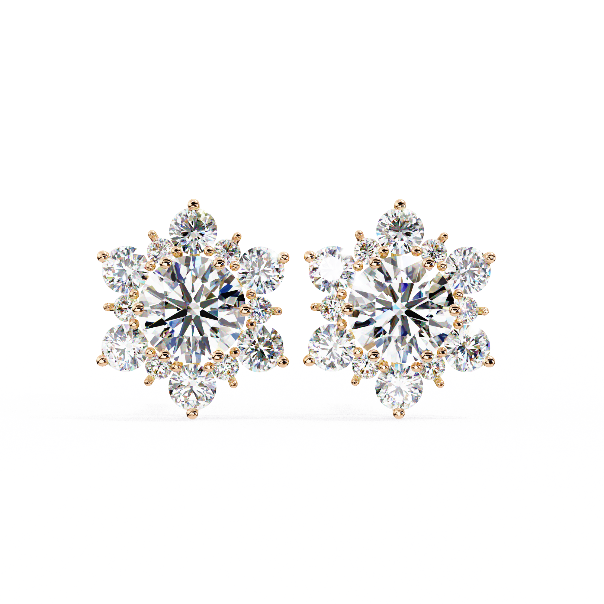 Radiant Wave Diamond Earrings