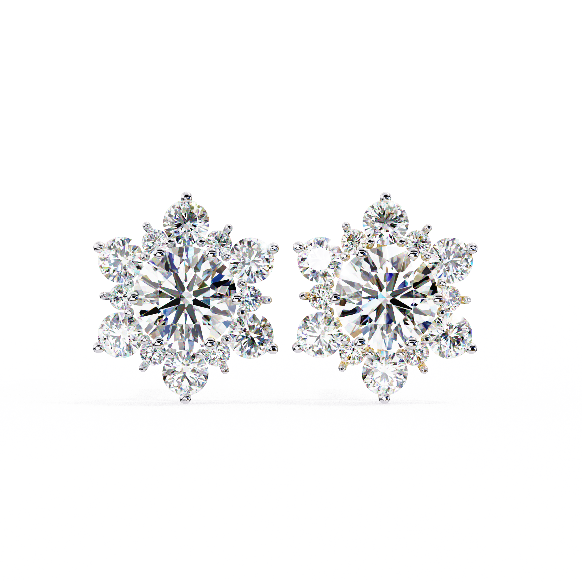 Radiant Wave Diamond Earrings