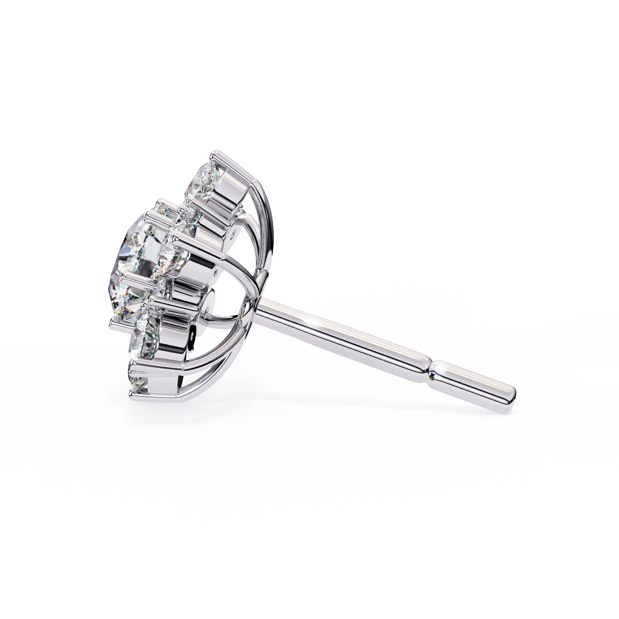 Radiant Wave Diamond Earrings