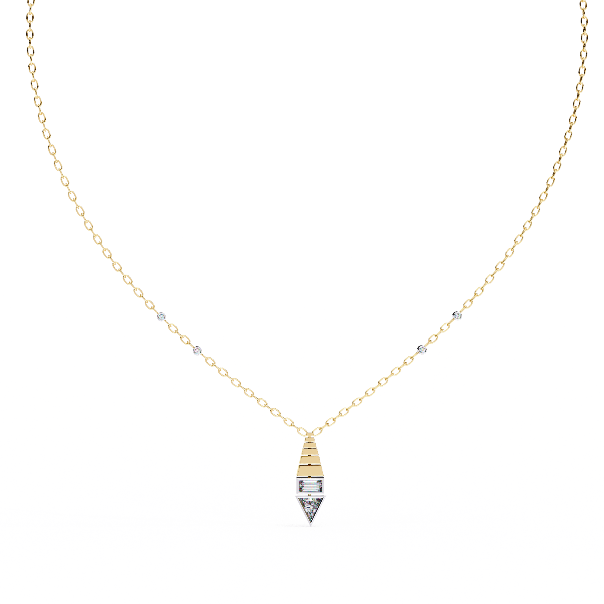 Dazzle Curve Diamond Pendant