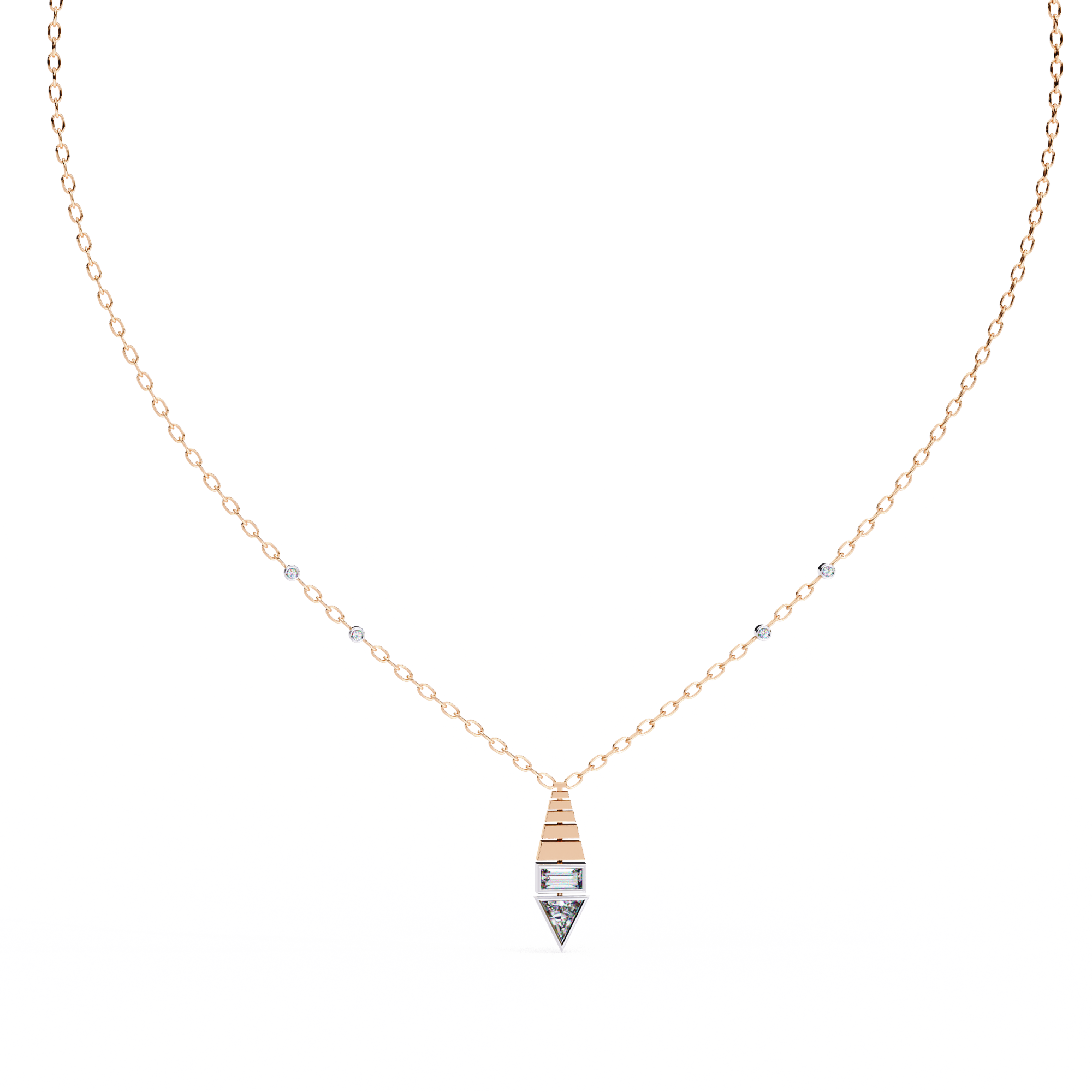 Dazzle Curve Diamond Pendant