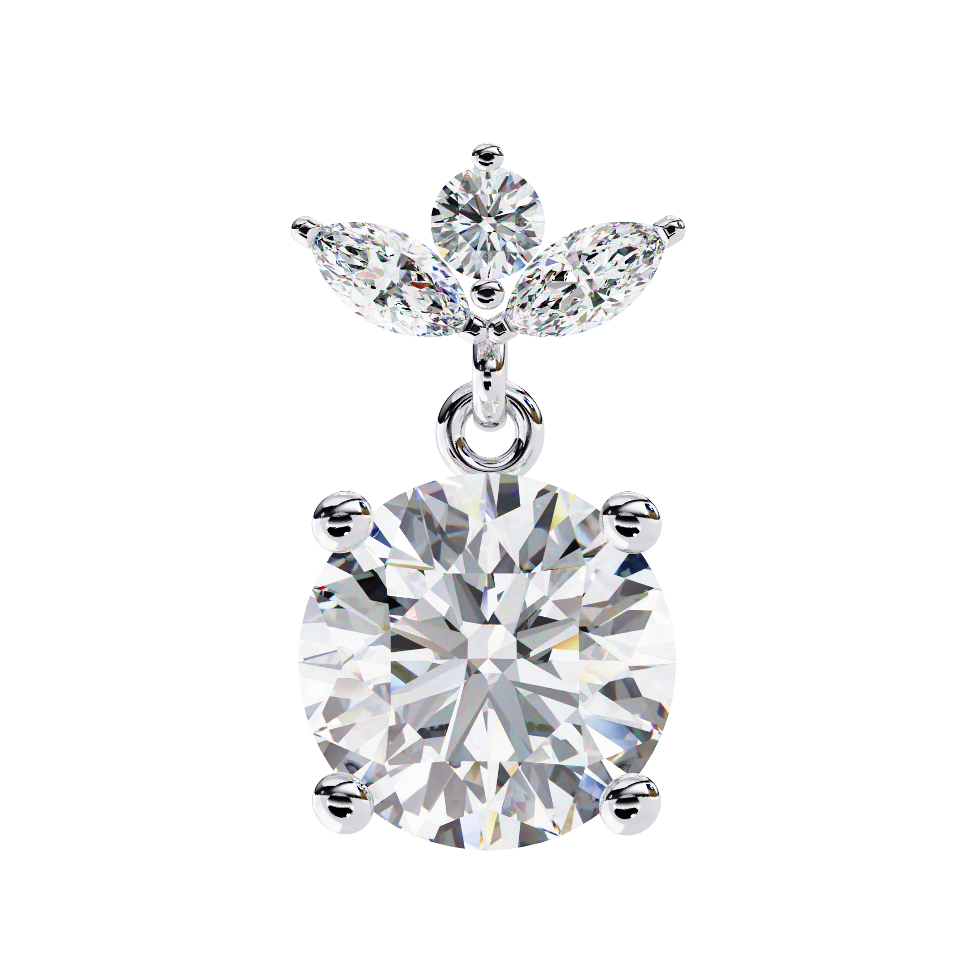 Solar Halo Diamond Earrings