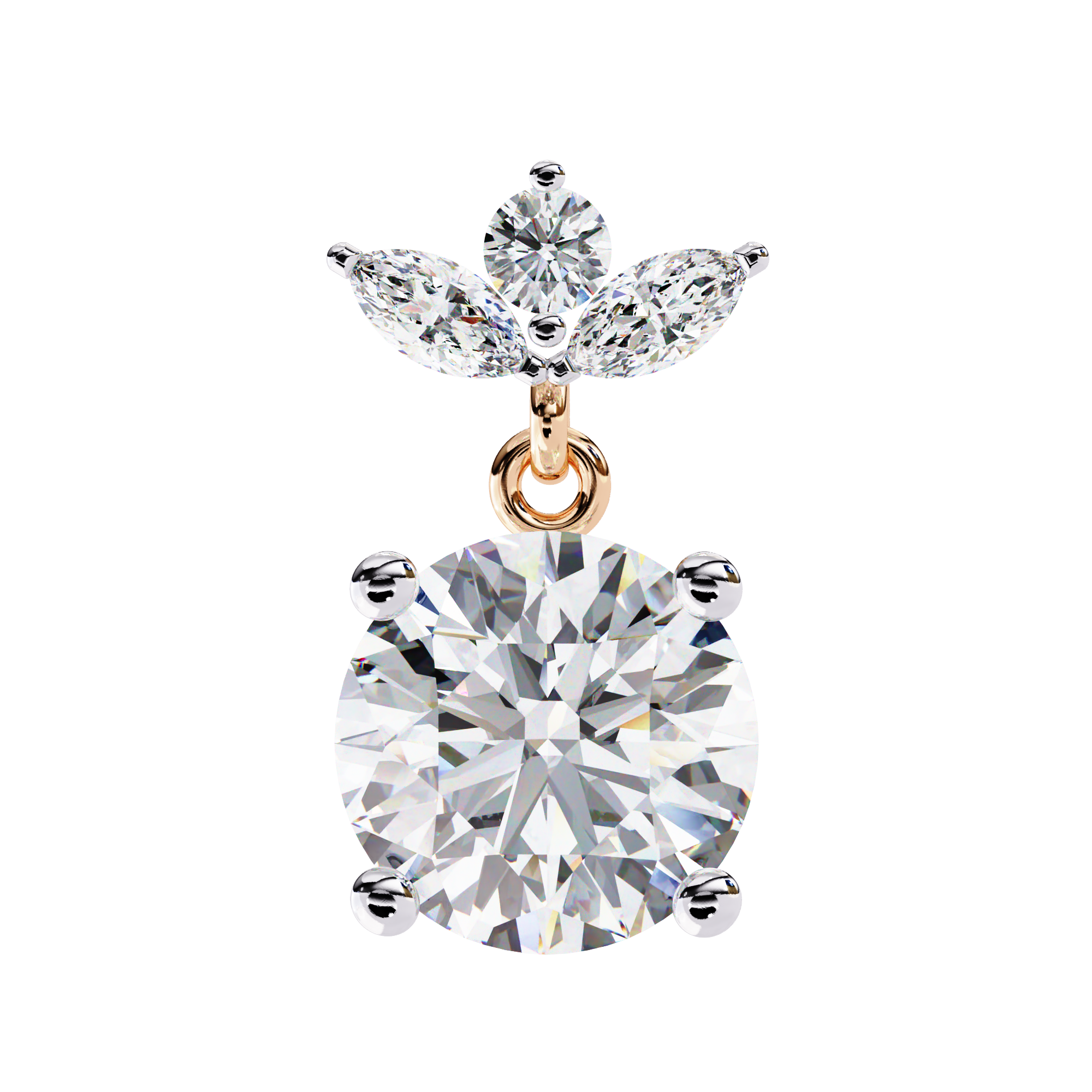 Solar Halo Diamond Earrings