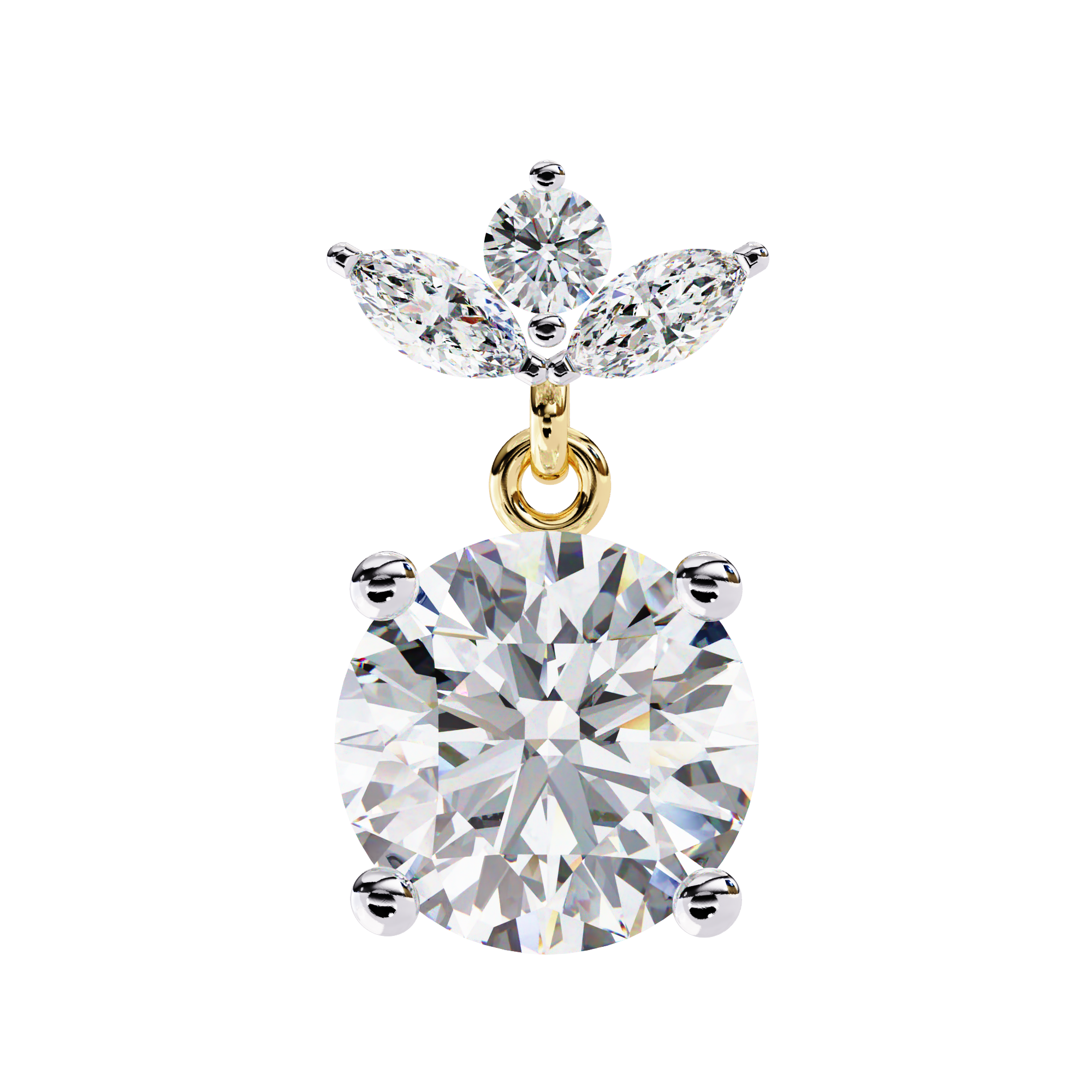 Solar Halo Diamond Earrings