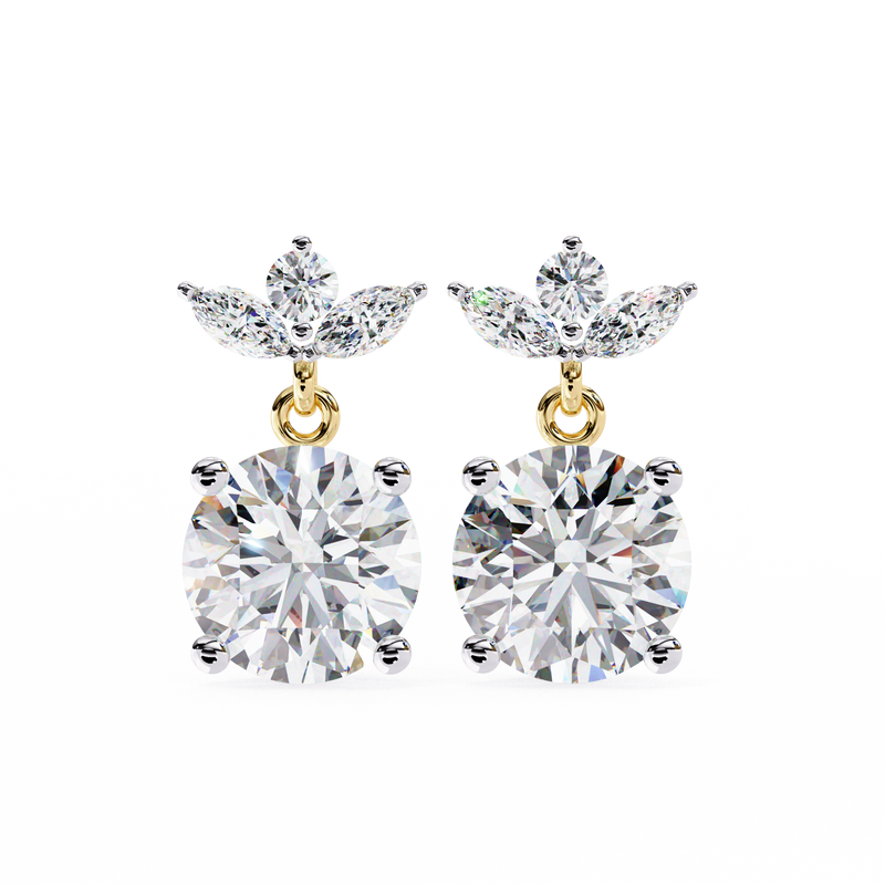 Solar Halo Diamond Earrings