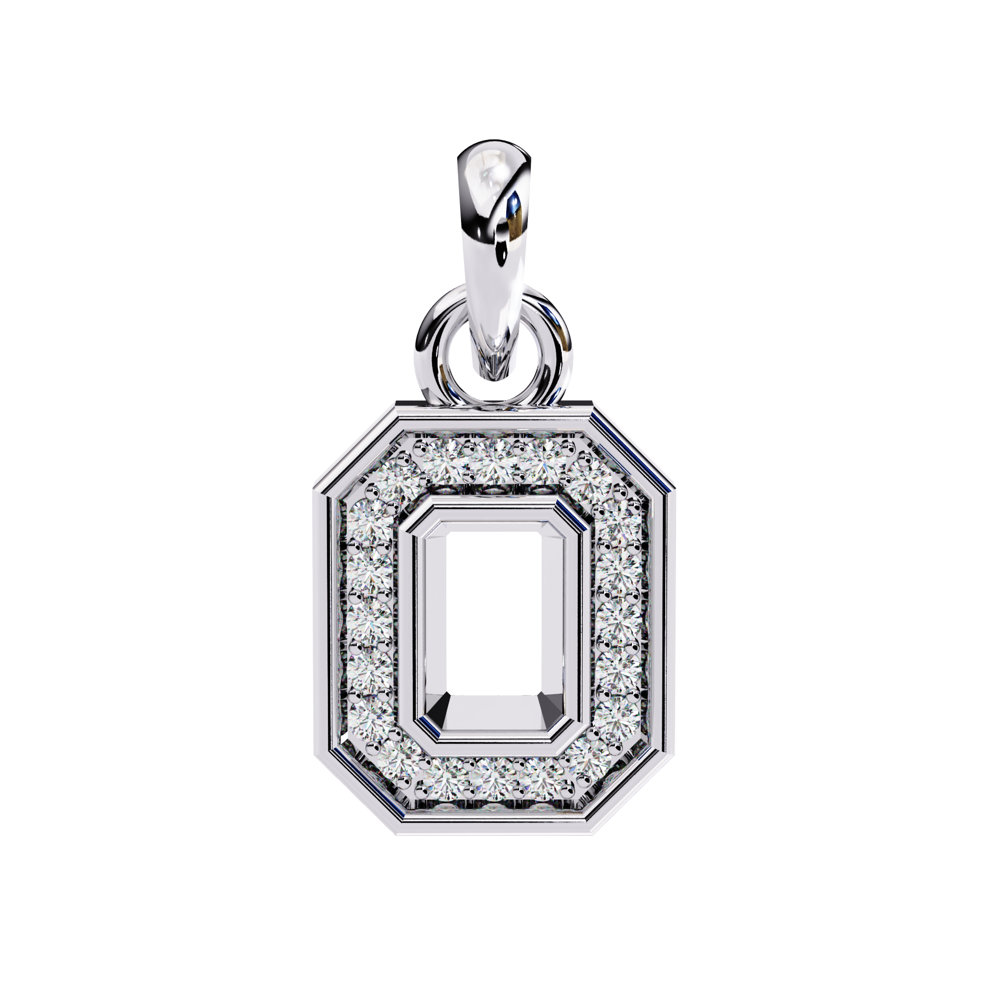 Opaline Crest Diamond Pendant
