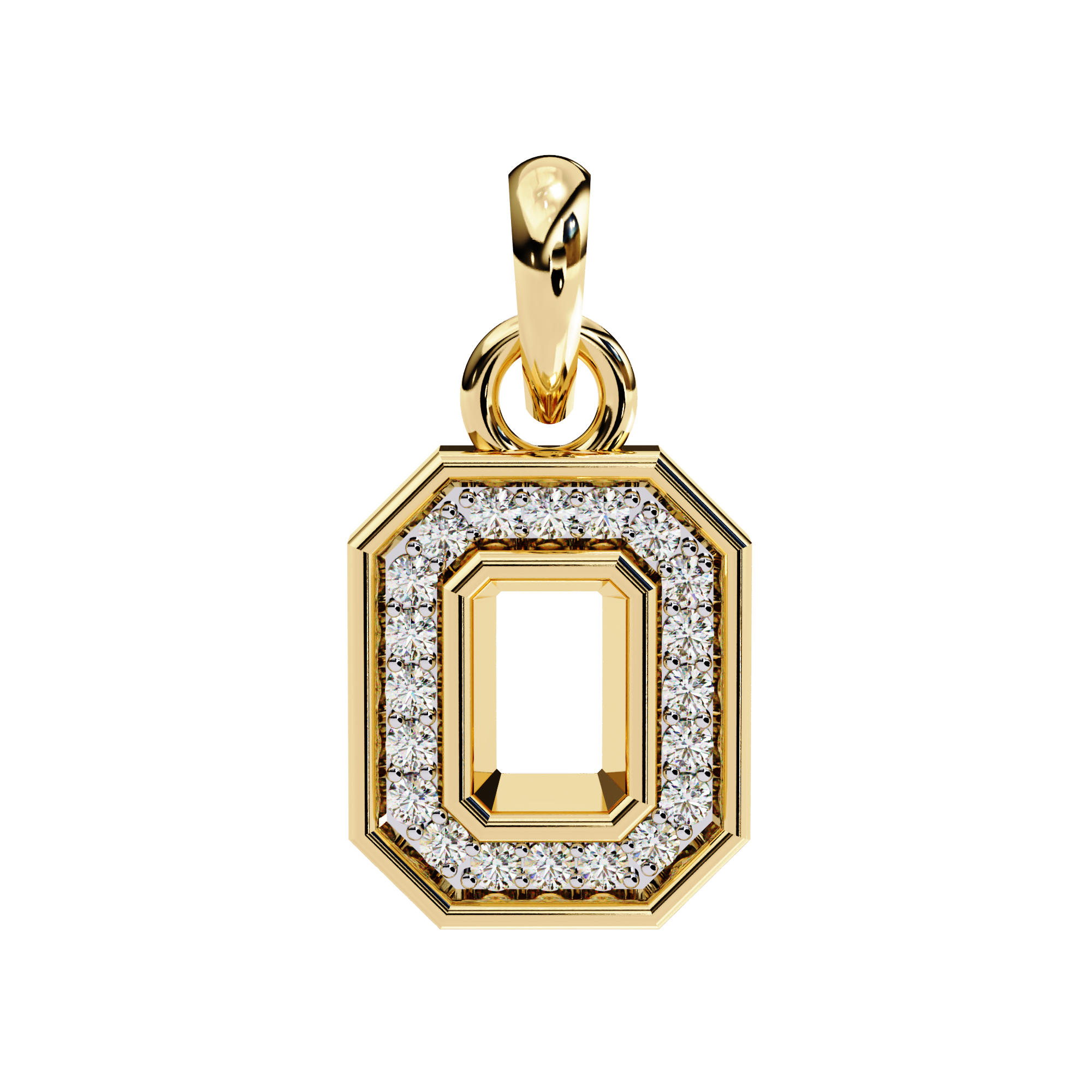 Opaline Crest Diamond Pendant