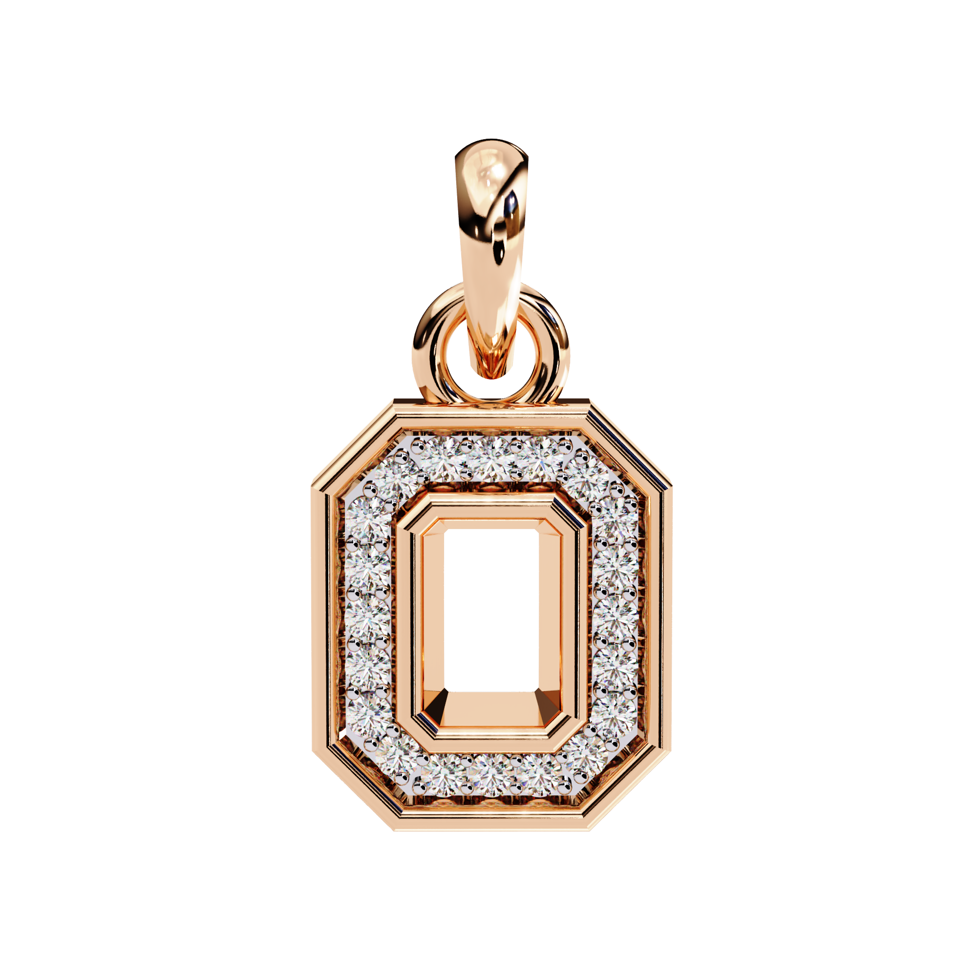 Opaline Crest Diamond Pendant