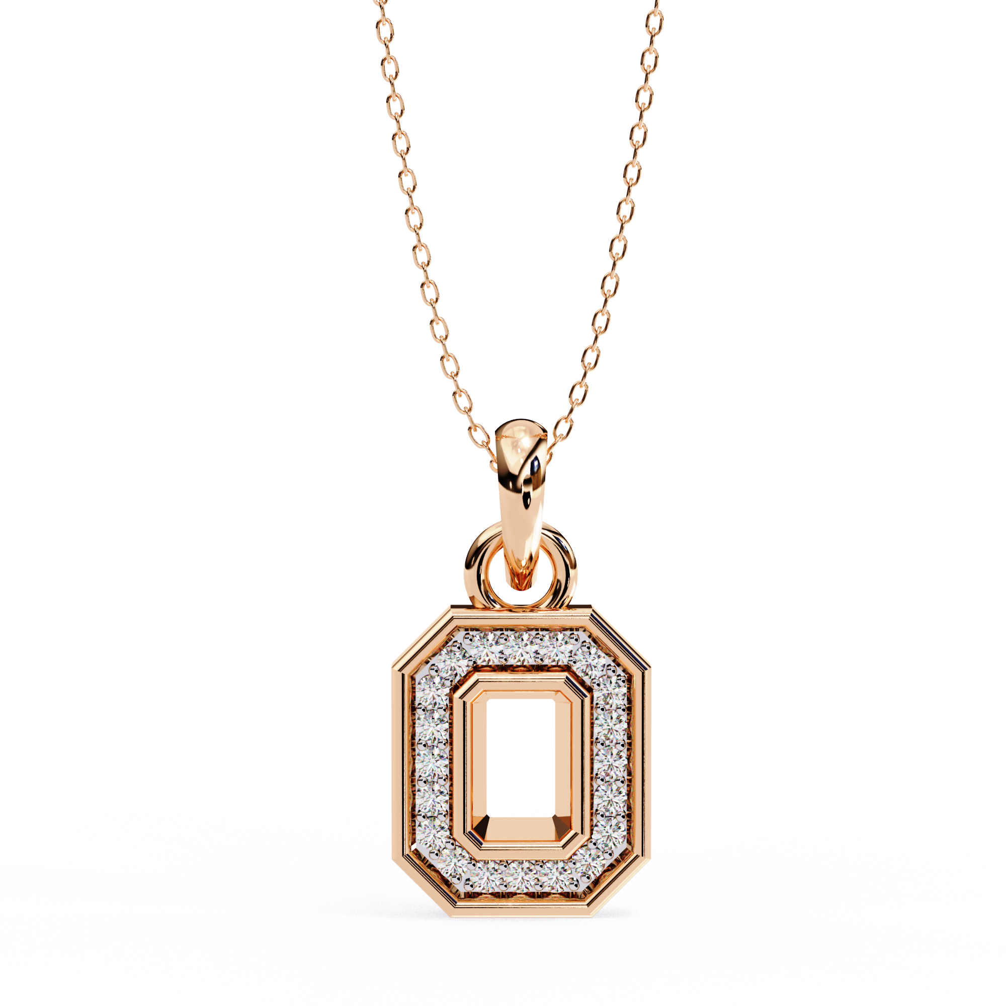 Opaline Crest Diamond Pendant