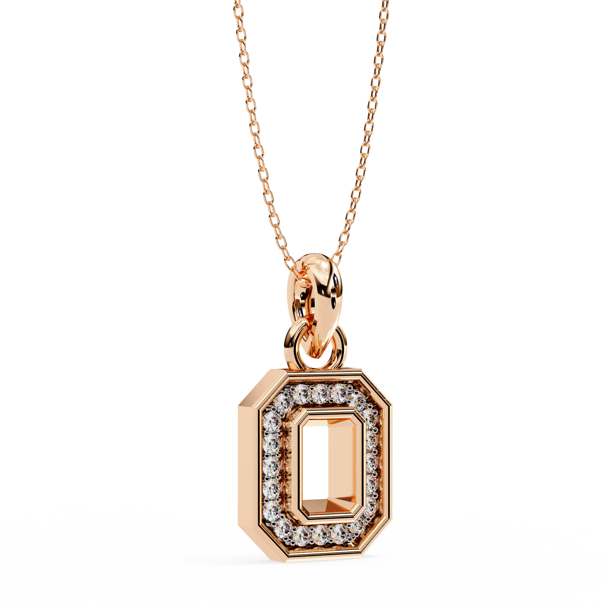 Opaline Crest Diamond Pendant