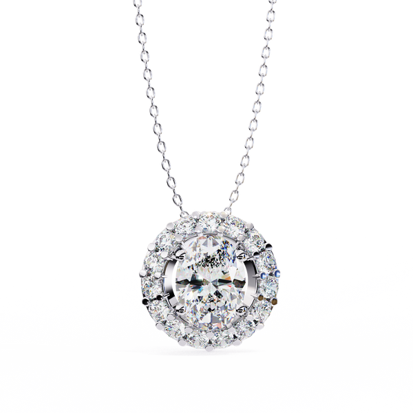Halo Thread Diamond Pendant