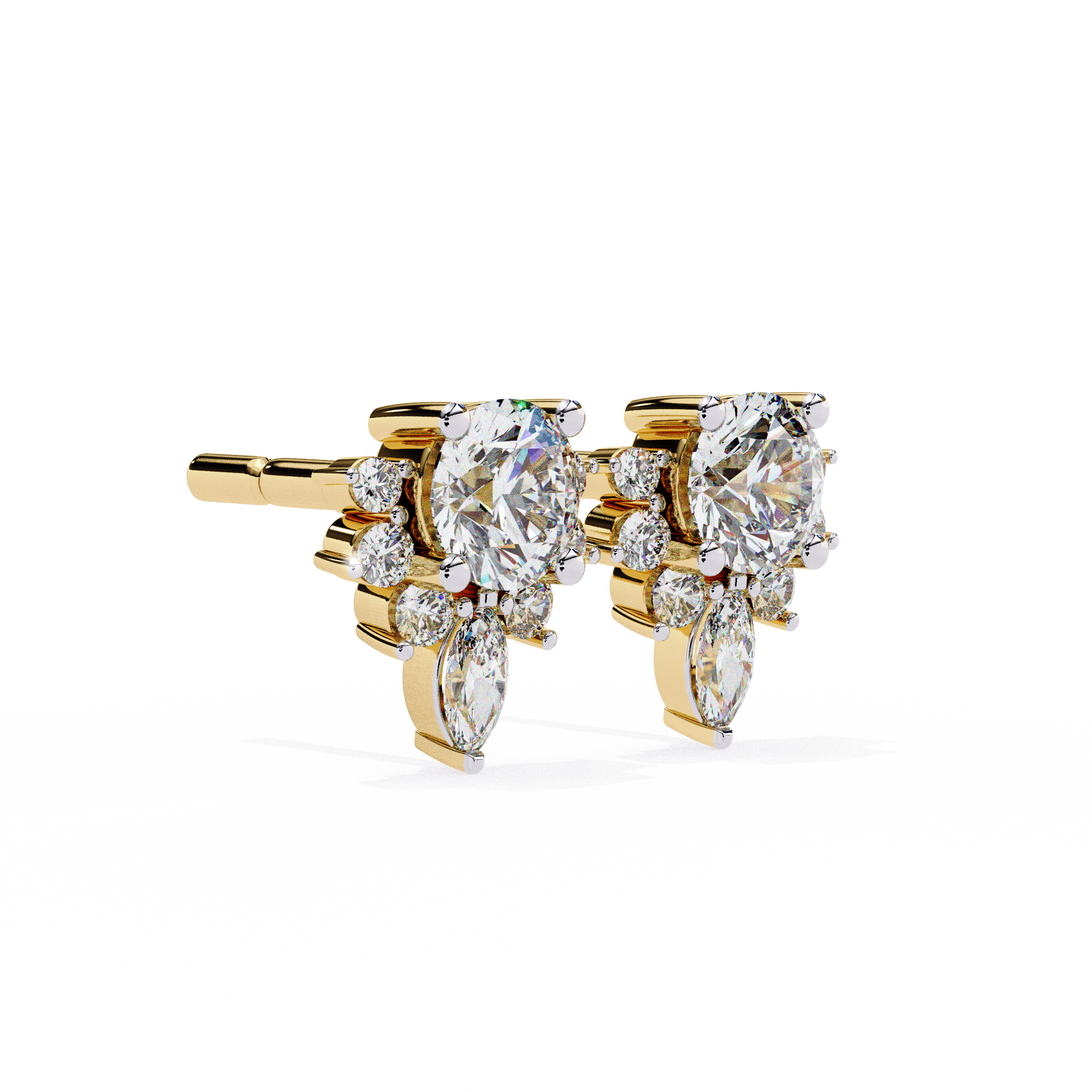 Ice Glint Diamond Earrings