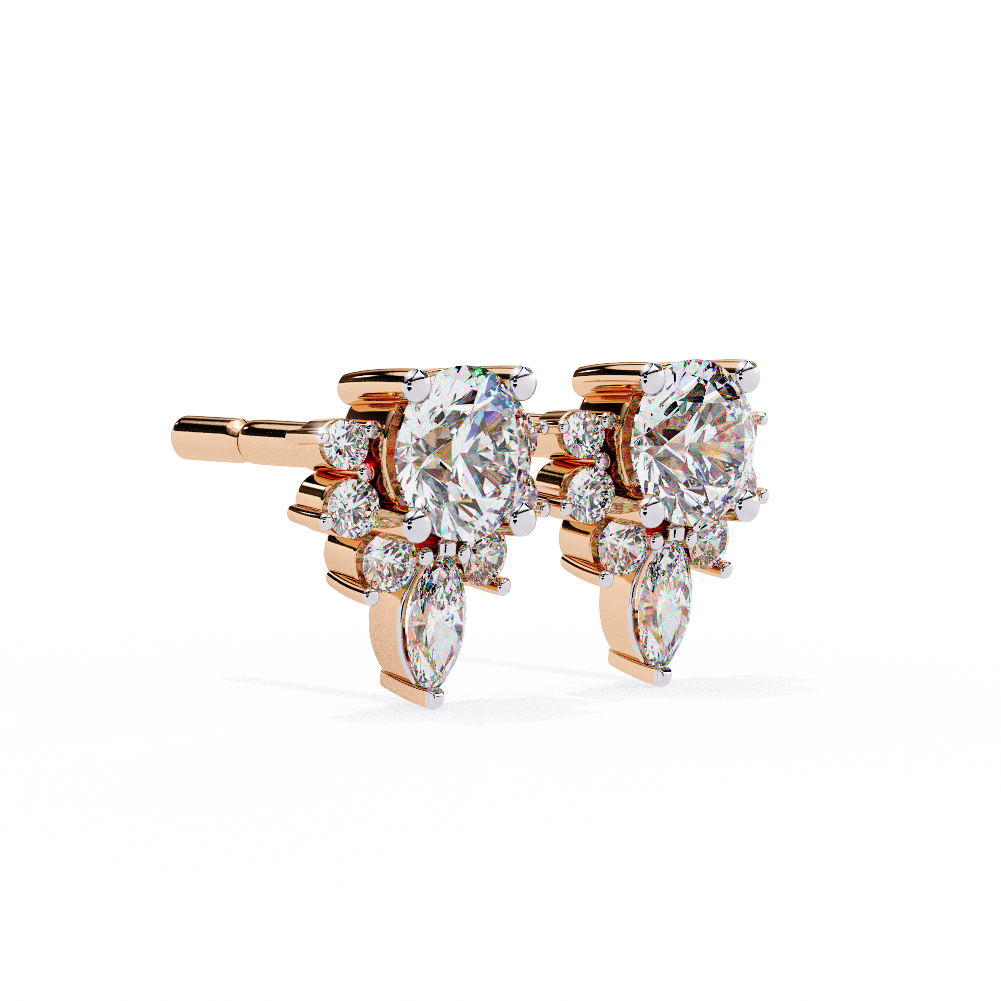 Ice Glint Diamond Earrings