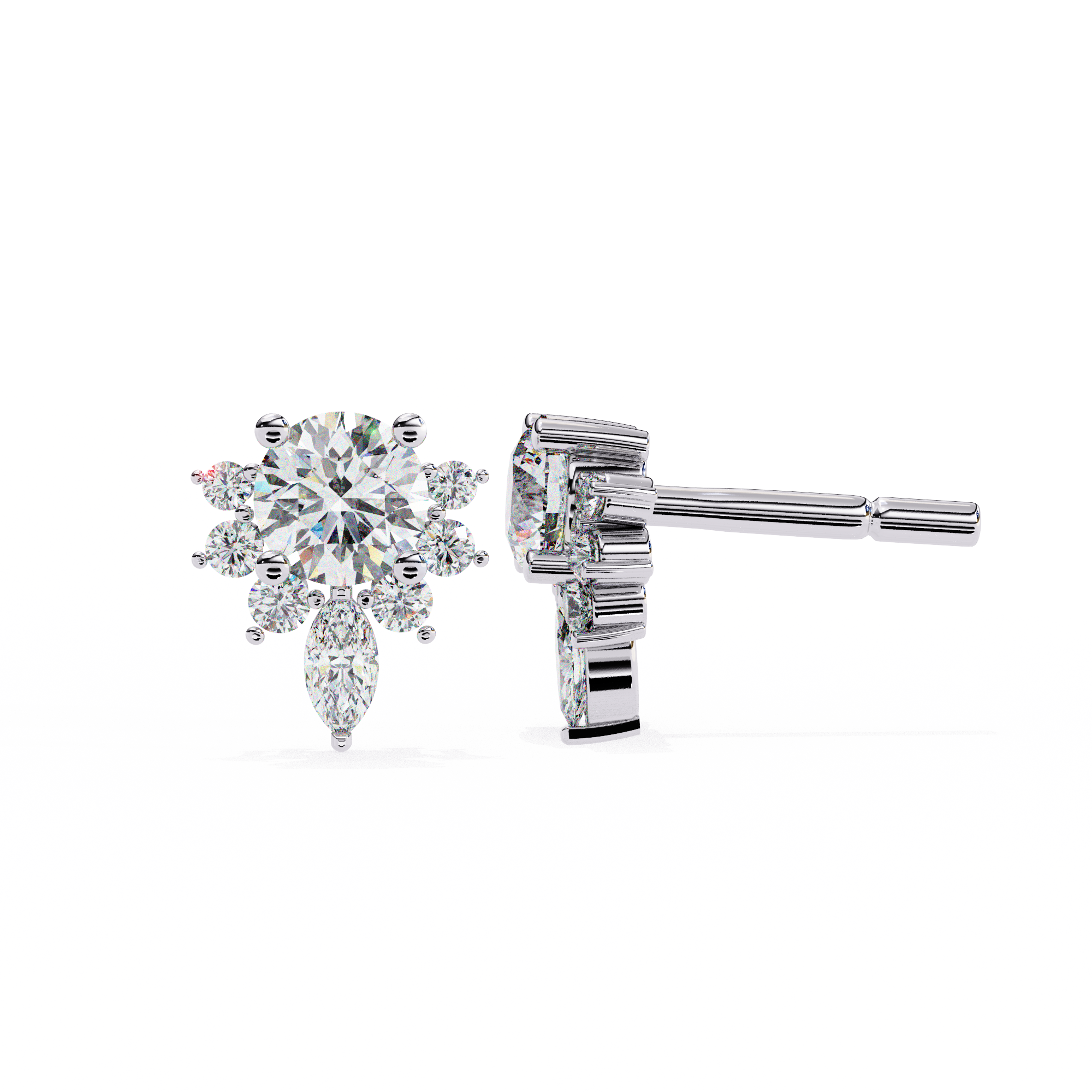 Ice Glint Diamond Earrings