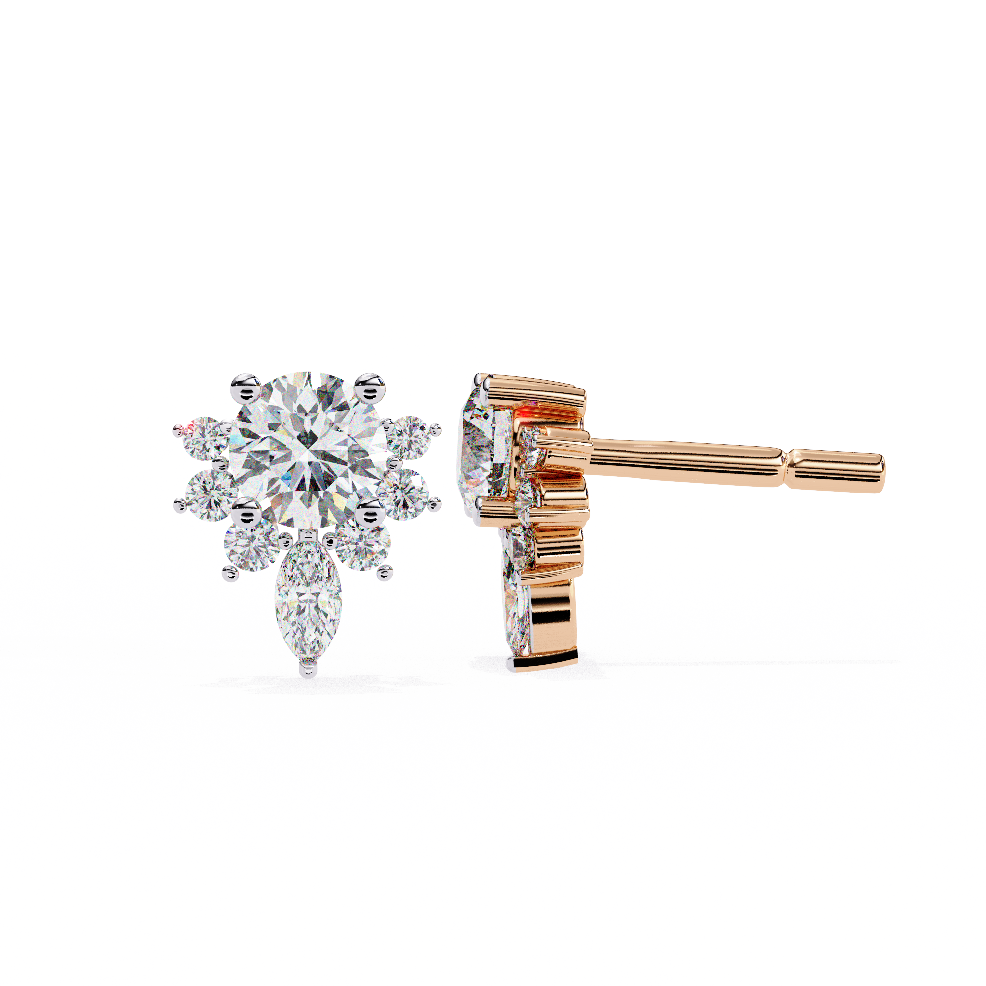 Ice Glint Diamond Earrings