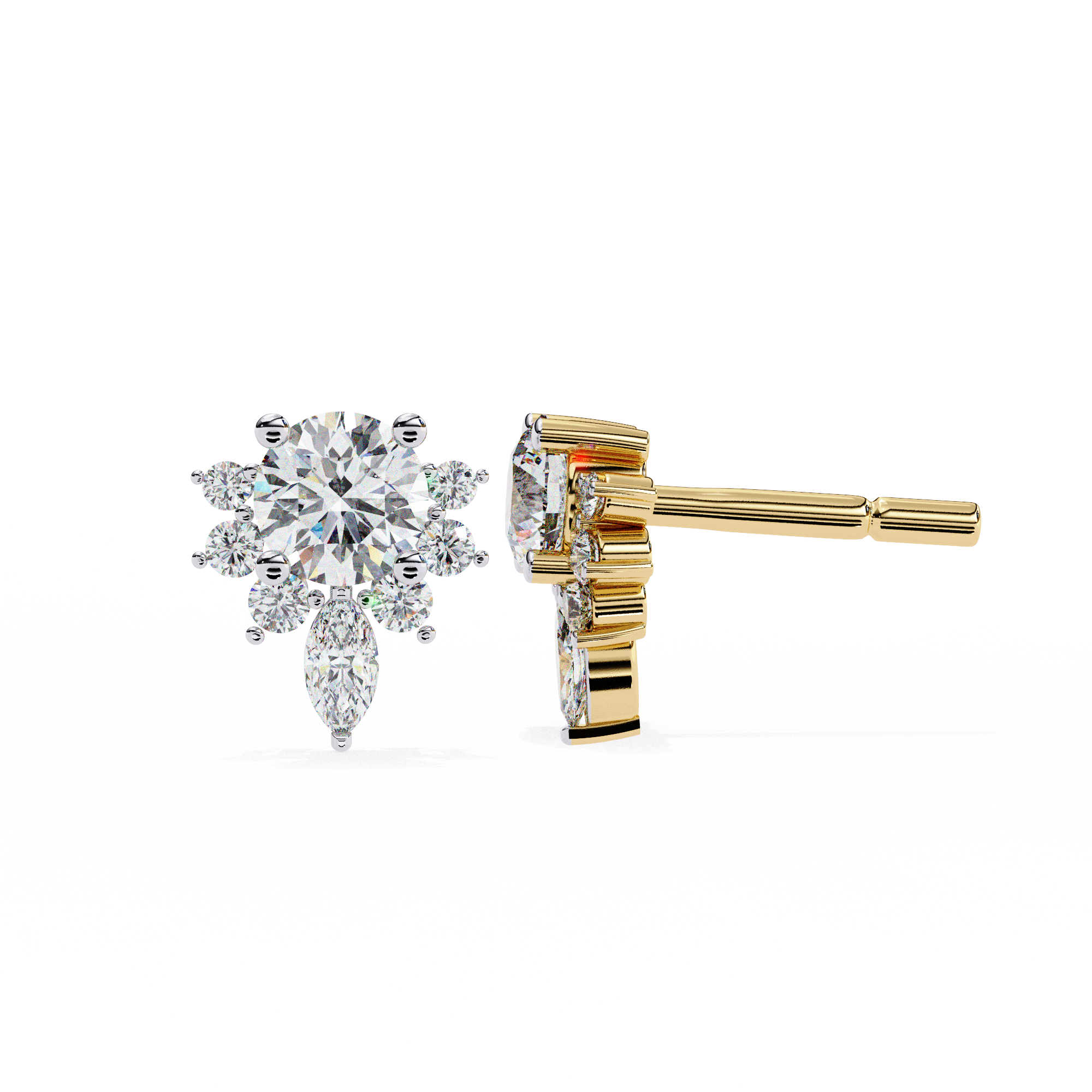 Ice Glint Diamond Earrings