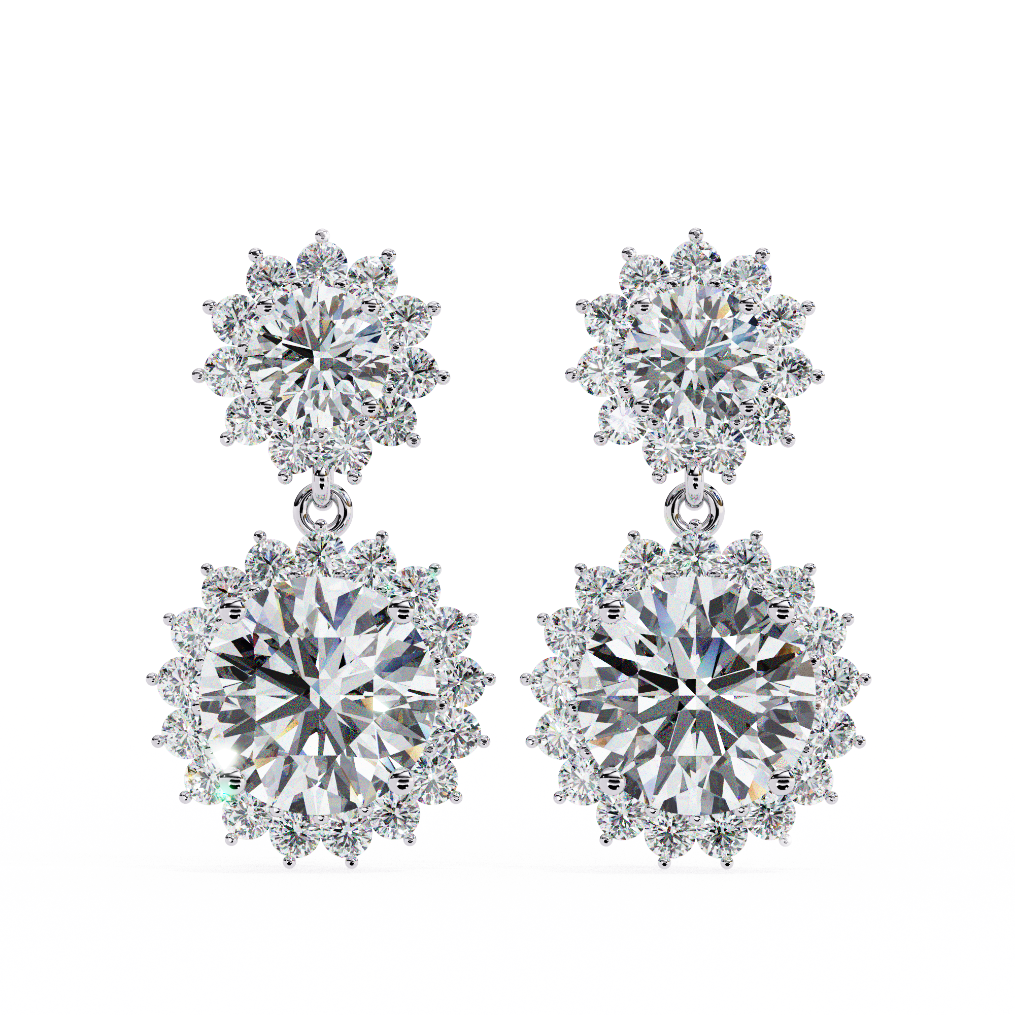 Crimson Twist Diamond Earrings