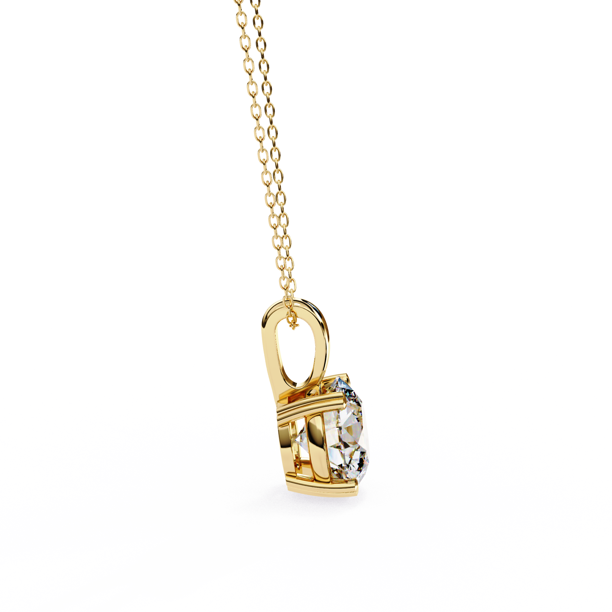 Stellar Curve Diamond Pendant