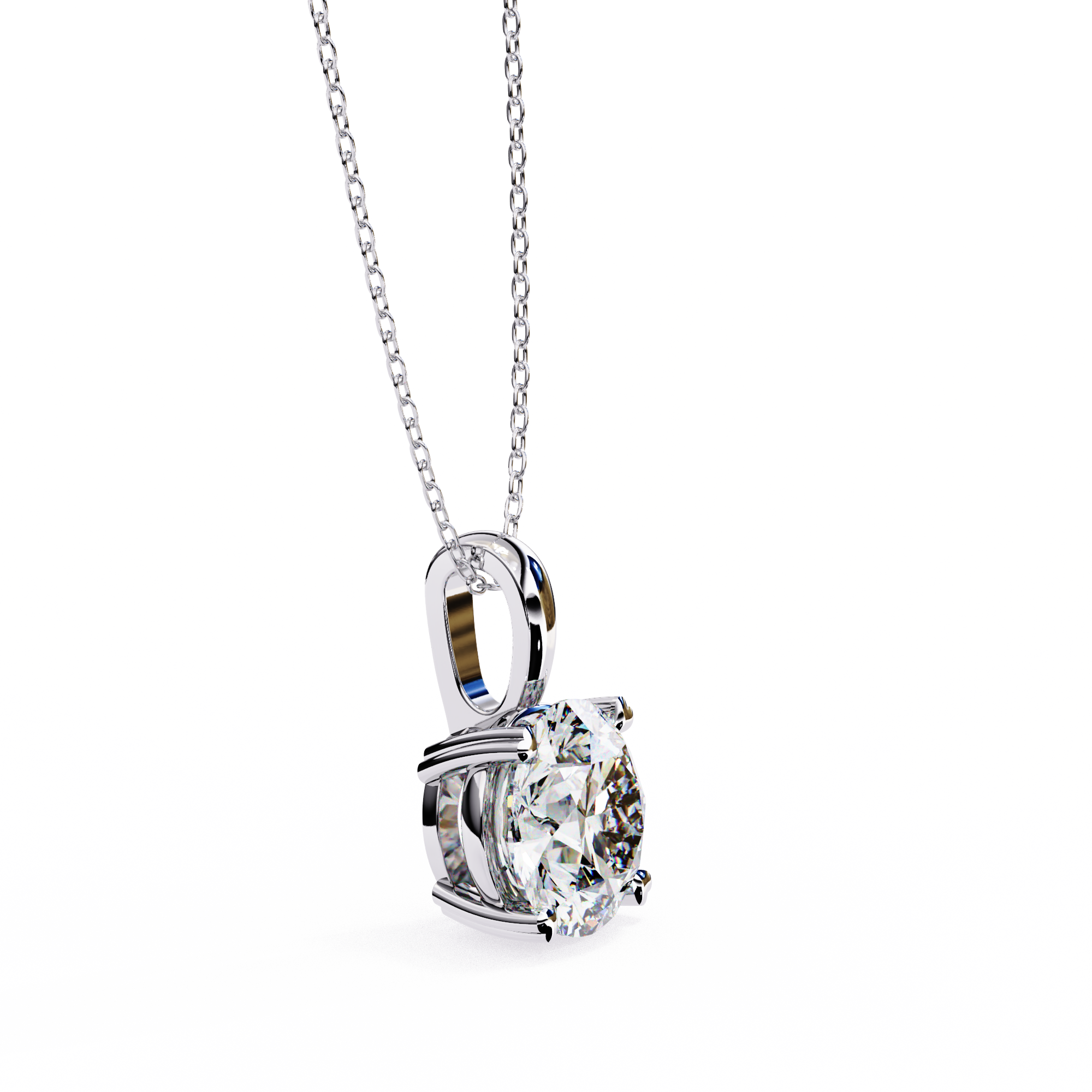 Stellar Curve Diamond Pendant