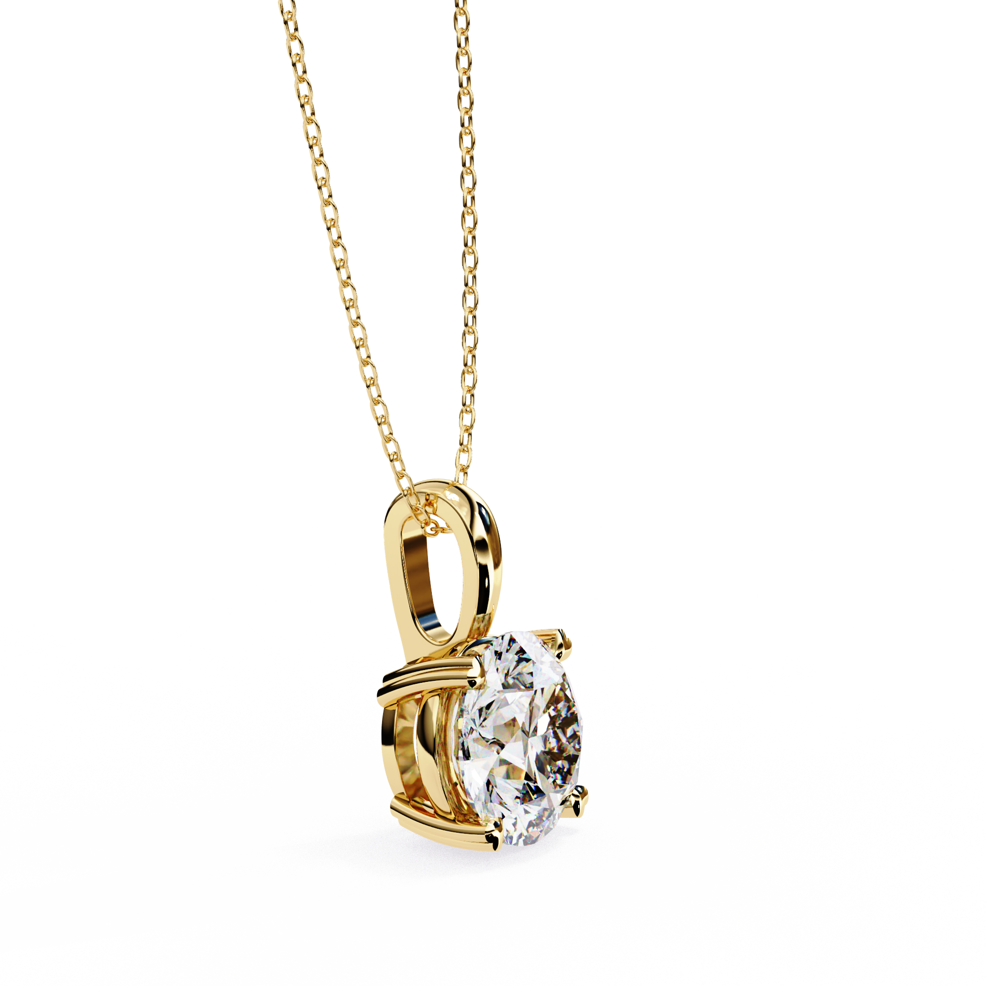 Stellar Curve Diamond Pendant