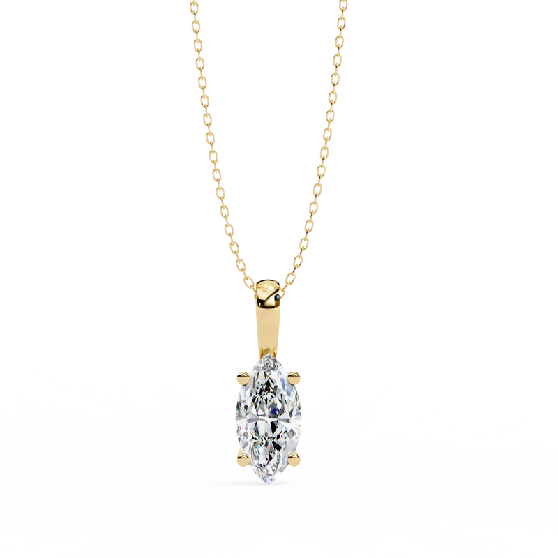 Serene Flame Diamond Pendant