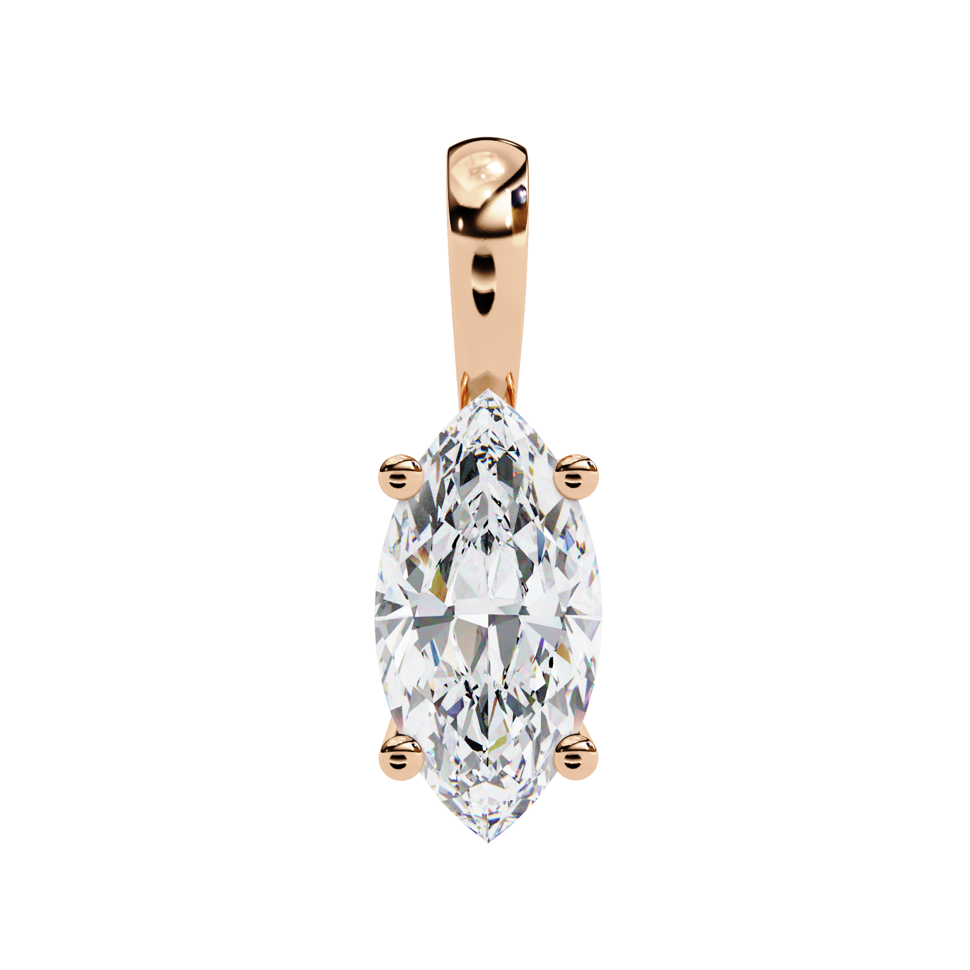 Serene Flame Diamond Pendant