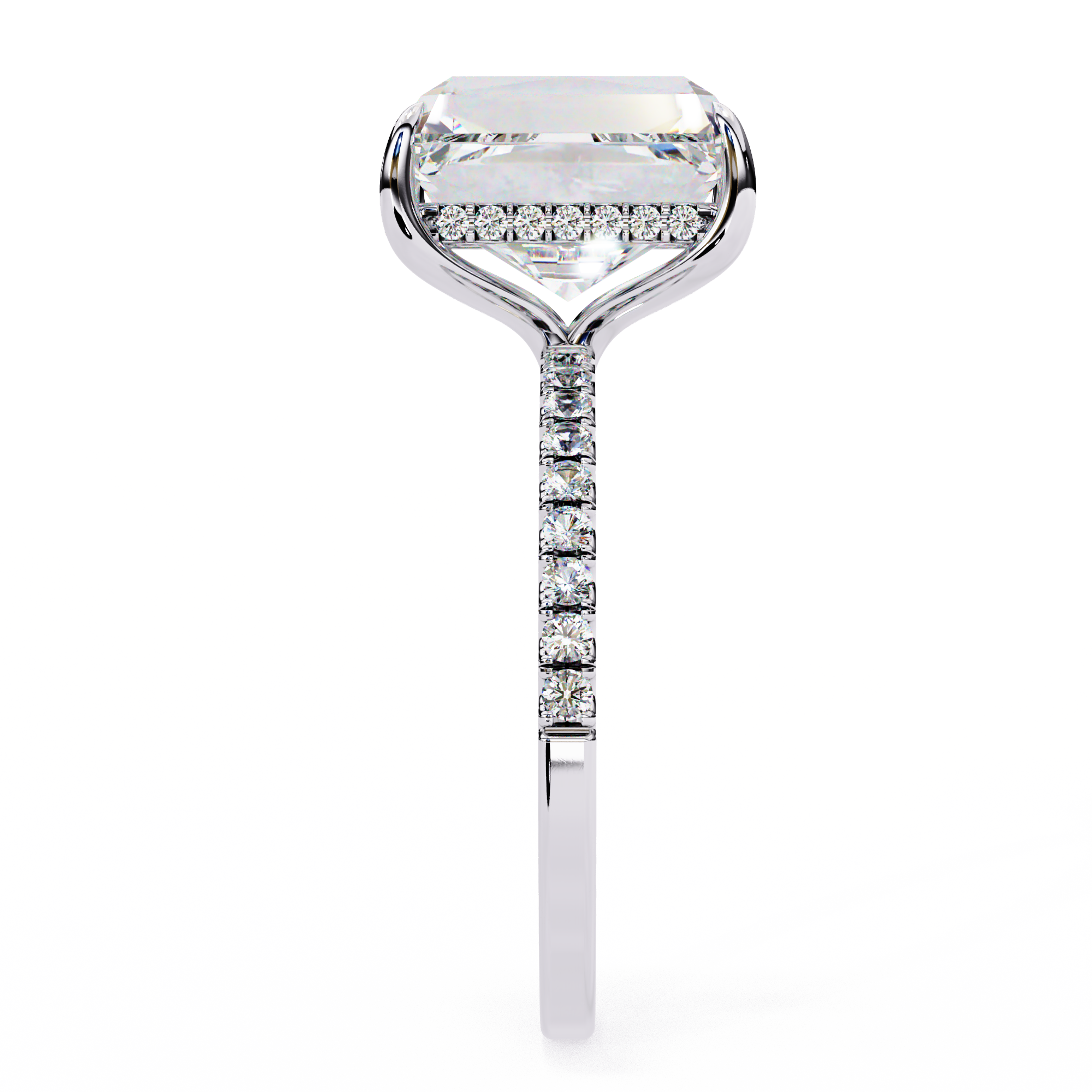 Gleaming Arc Diamond Ring