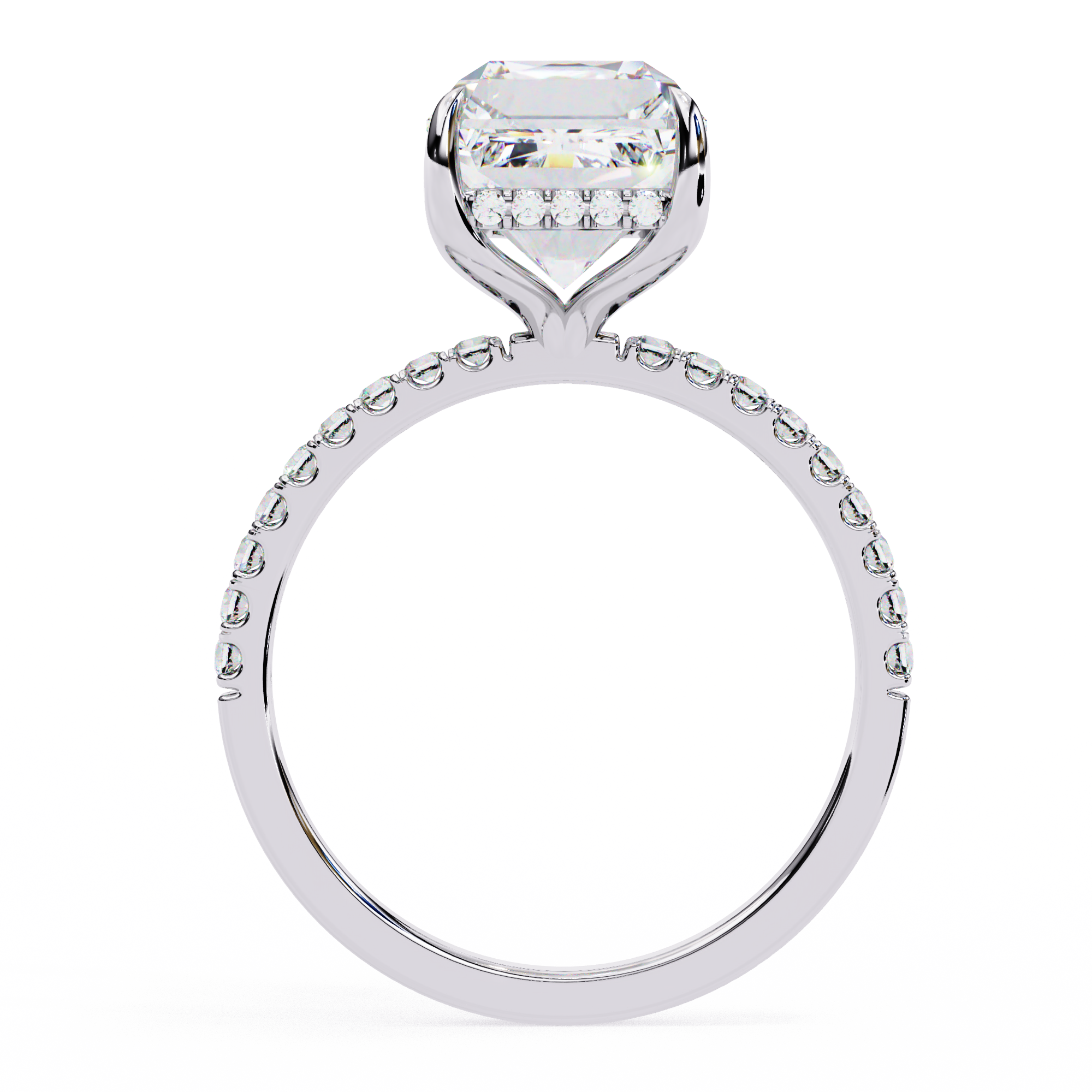 Gleaming Arc Diamond Ring