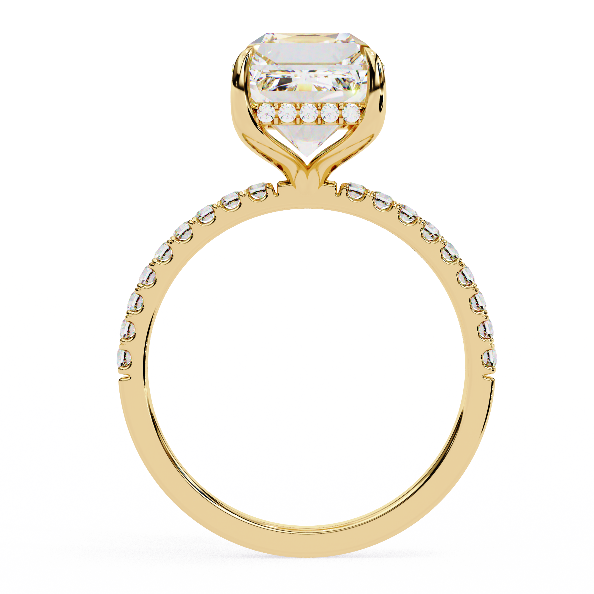 Gleaming Arc Diamond Ring