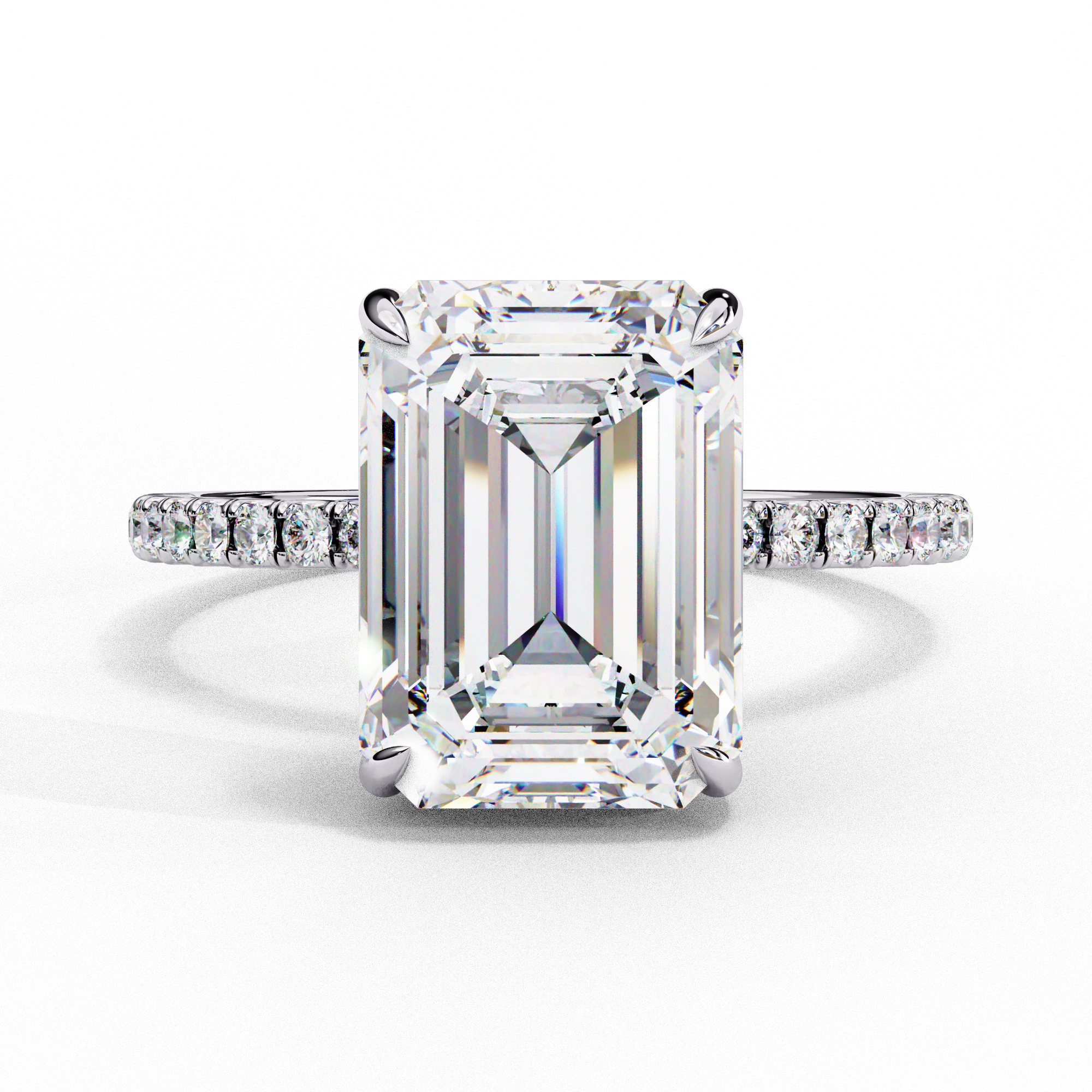 Gleaming Arc Diamond Ring