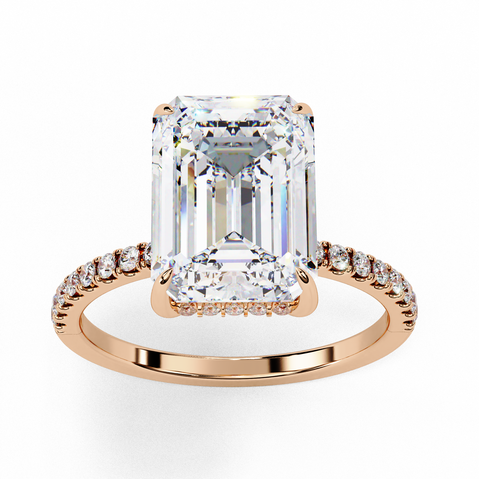 Gleaming Arc Diamond Ring