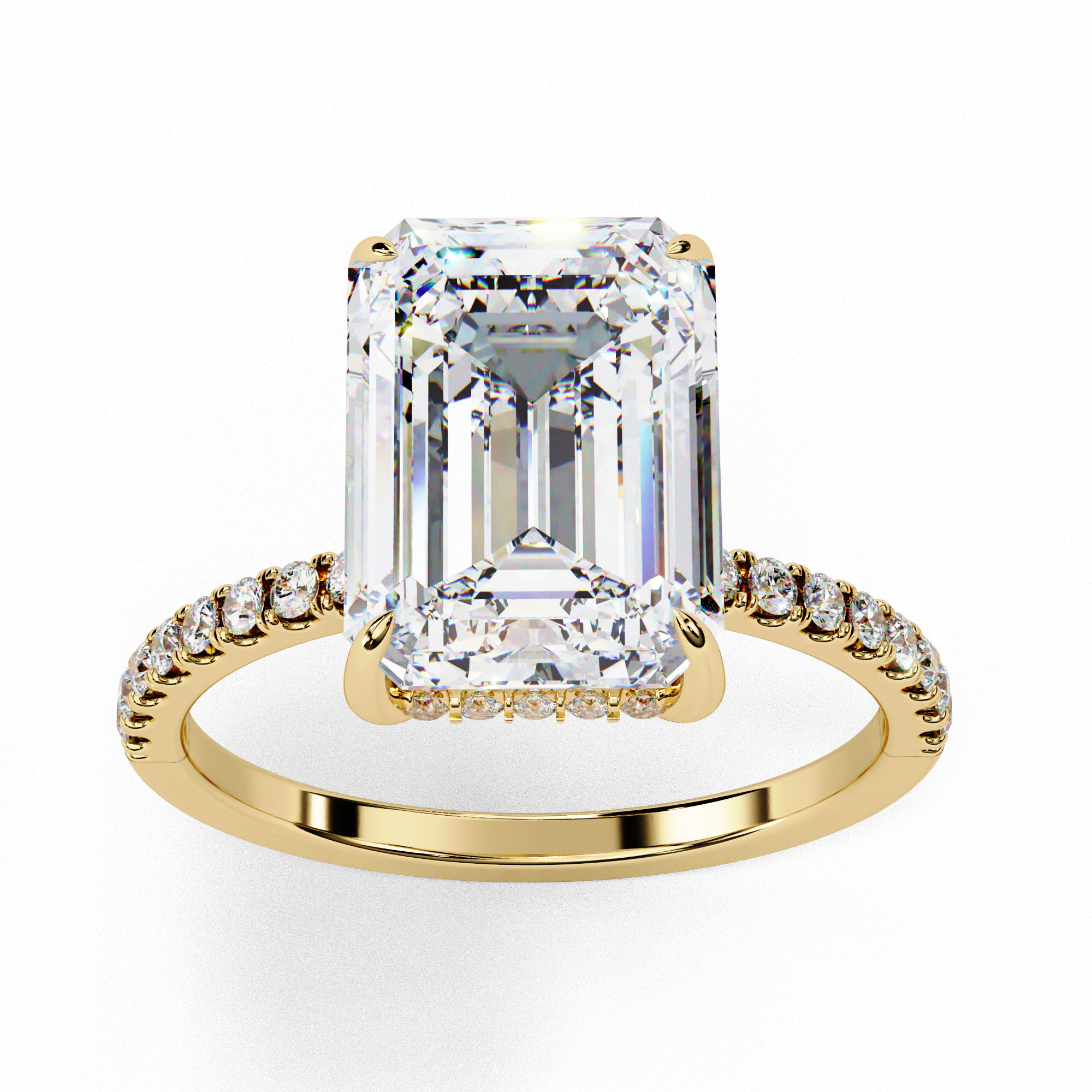 Gleaming Arc Diamond Ring