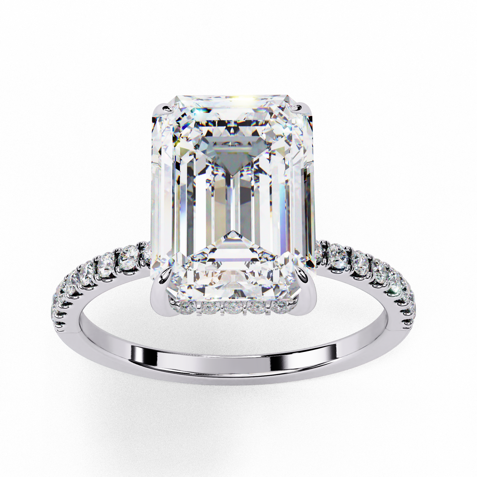 Gleaming Arc Diamond Ring