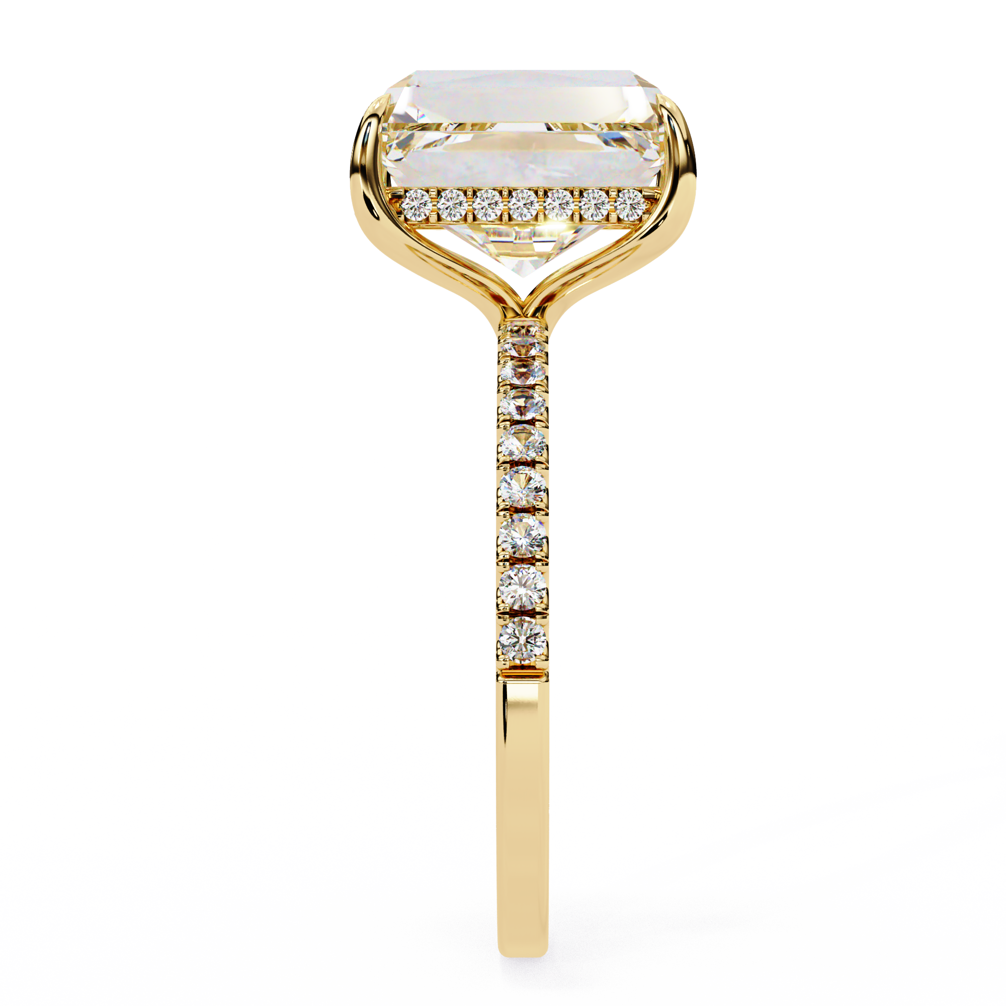 Gleaming Arc Diamond Ring