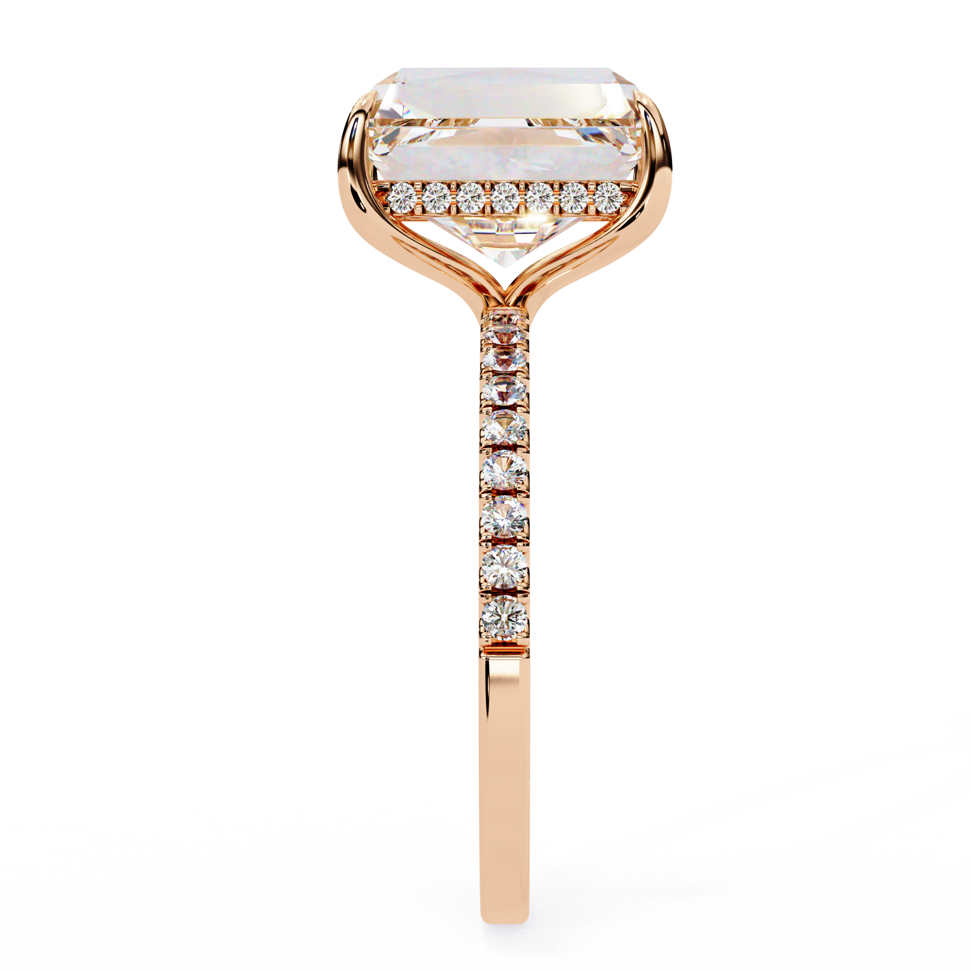 Gleaming Arc Diamond Ring