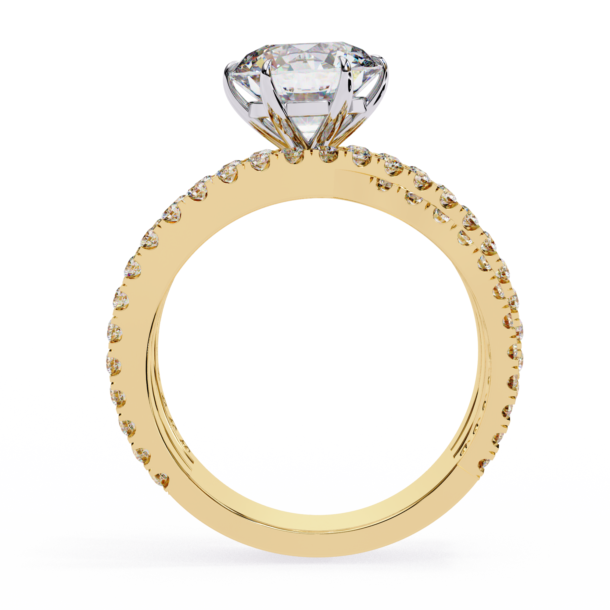 Gilded Moon Diamond Ring