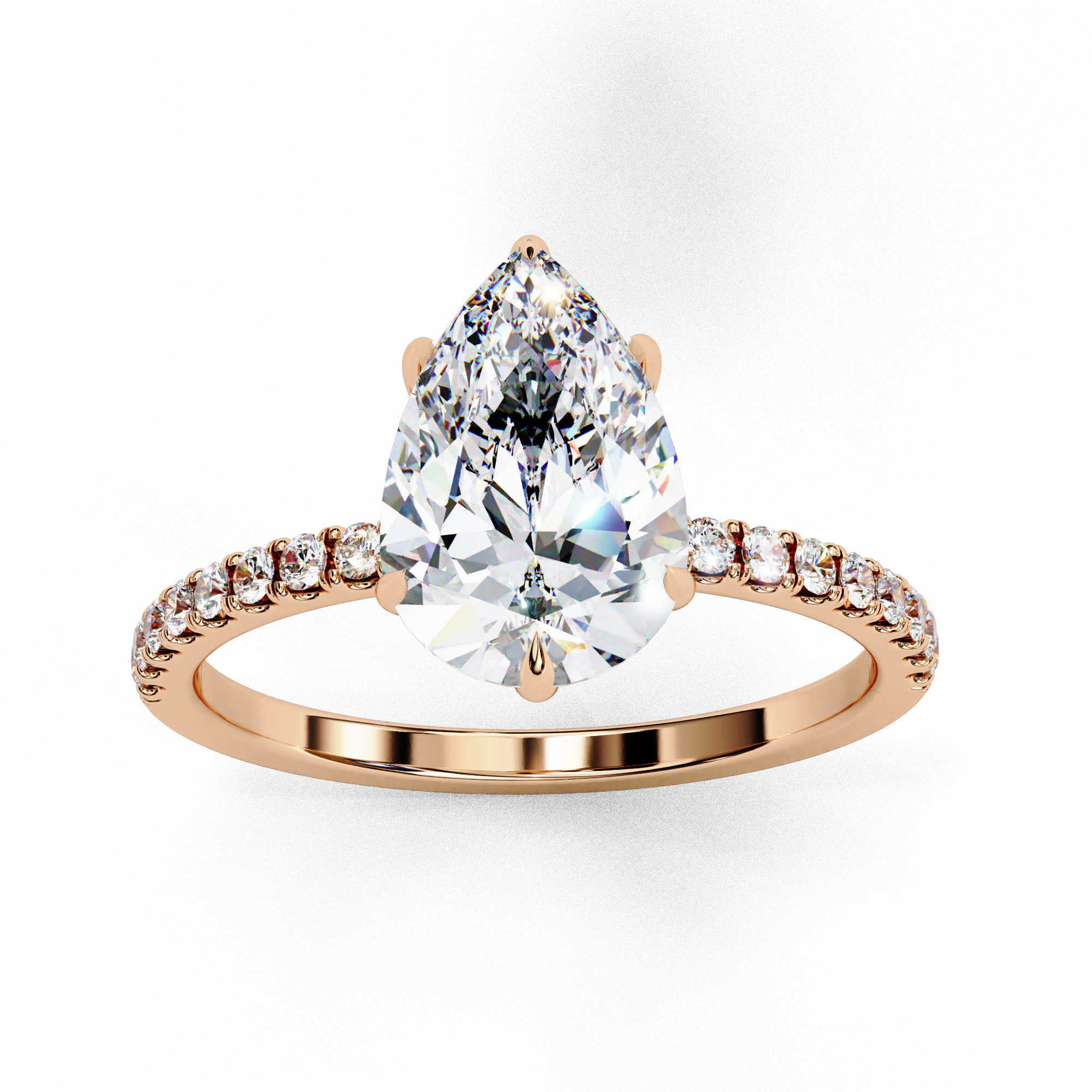 Radiant Beam Diamond Ring