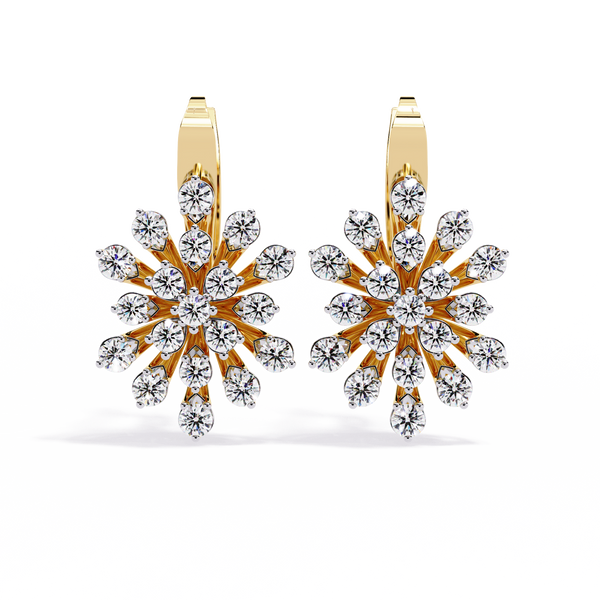 Moon Curl Diamond Earrings