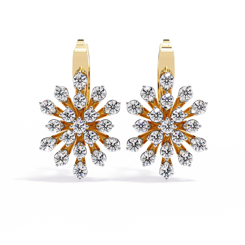 Moon Curl Diamond Earrings