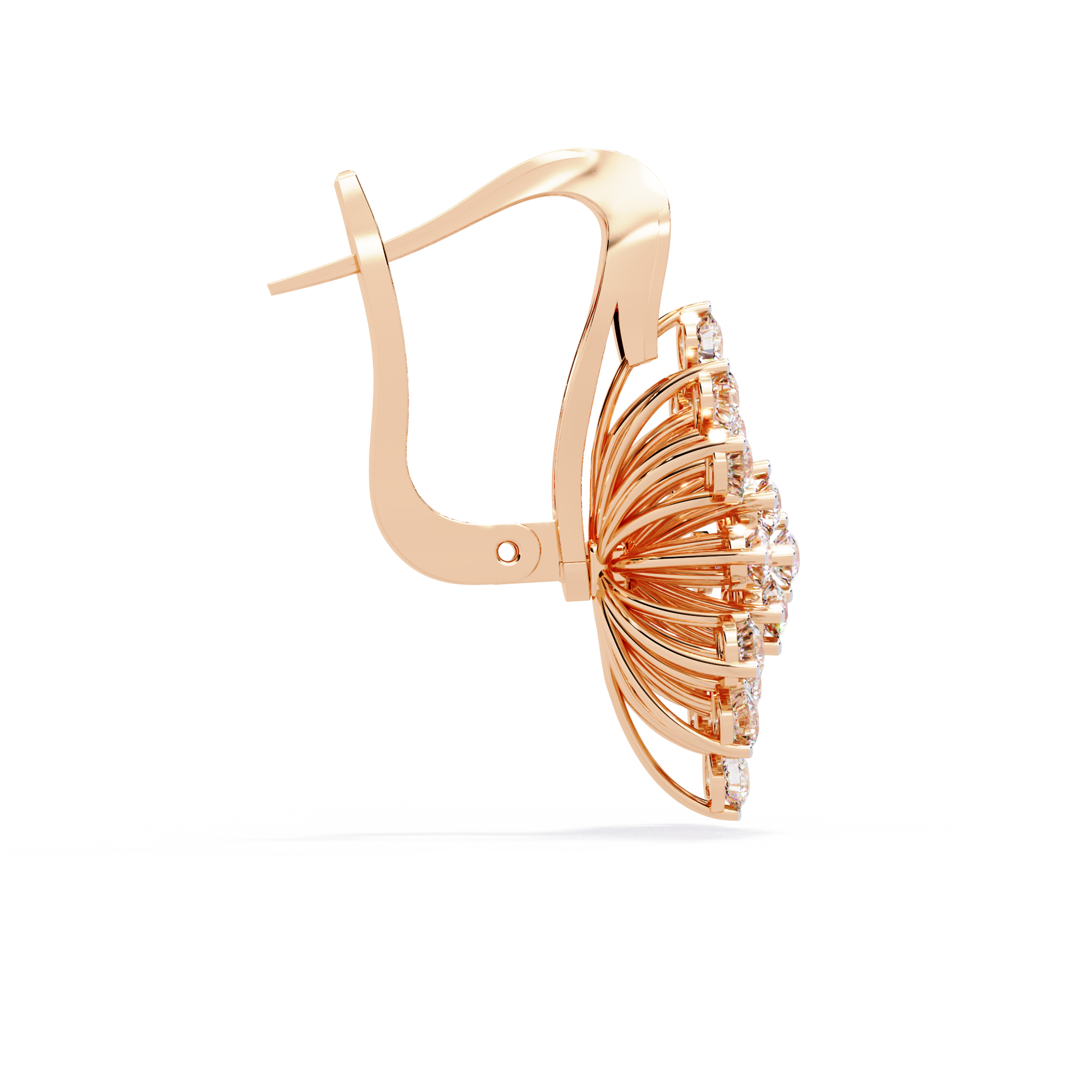 Moon Curl Diamond Earrings