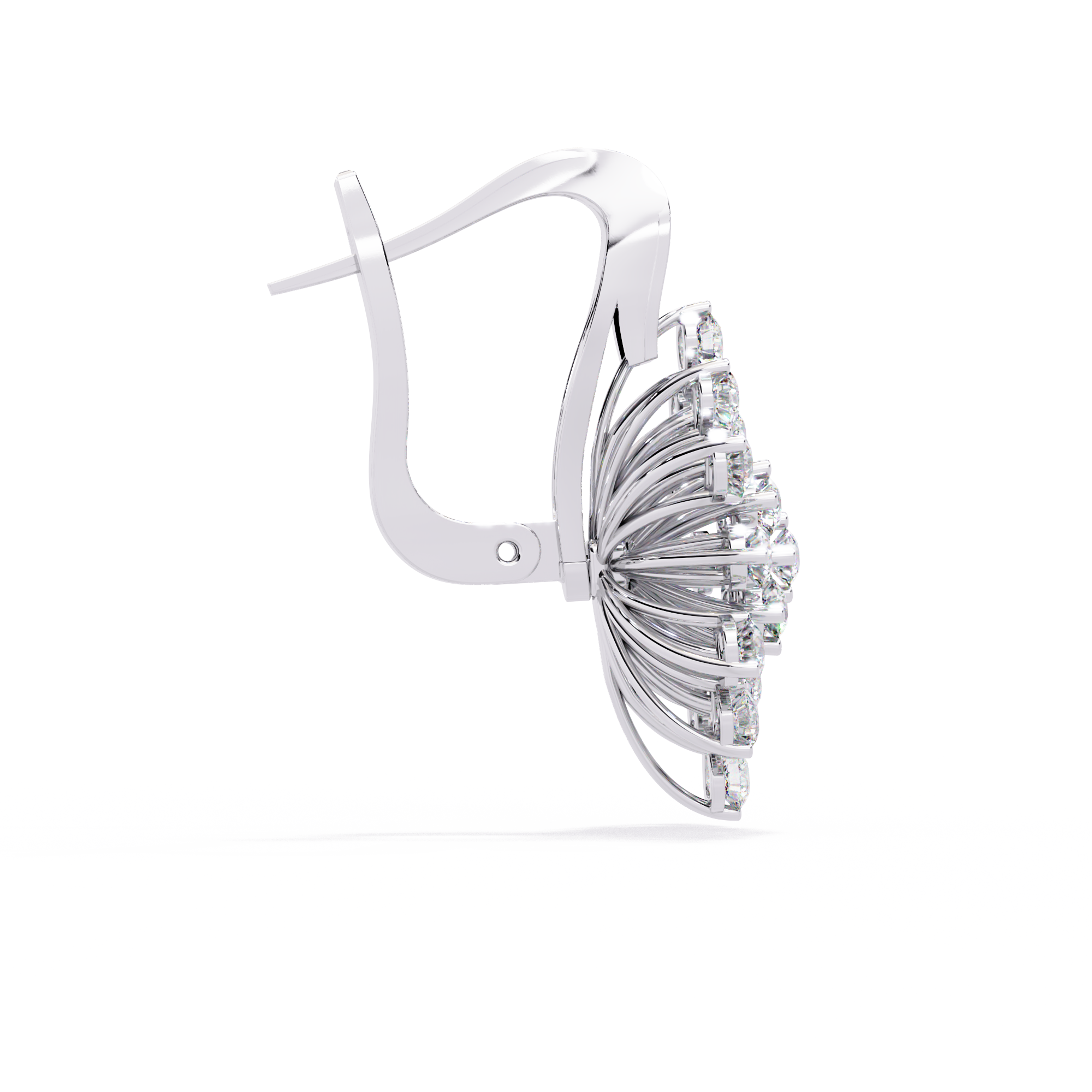 Moon Curl Diamond Earrings