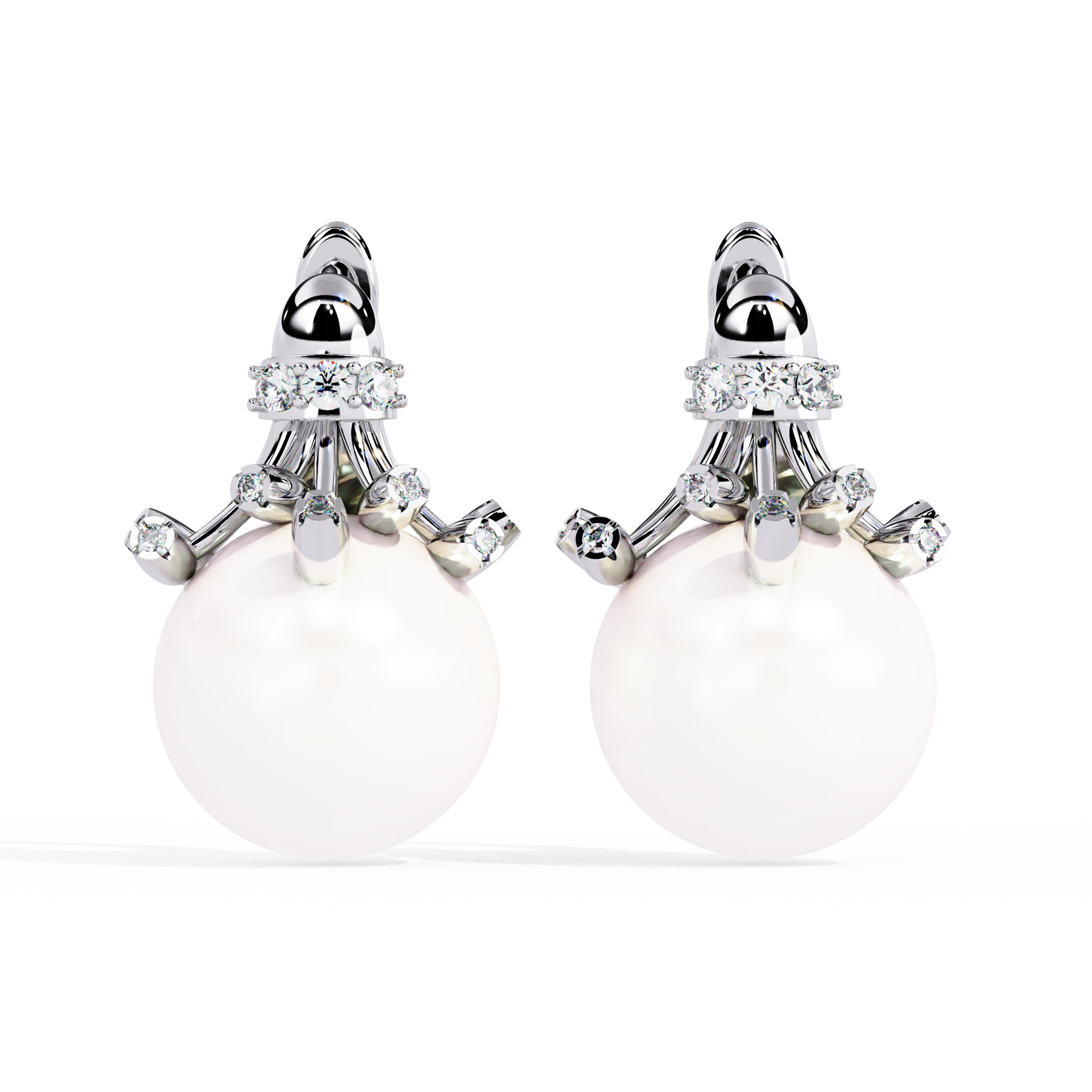 Aurora Veil Pearl Earrings