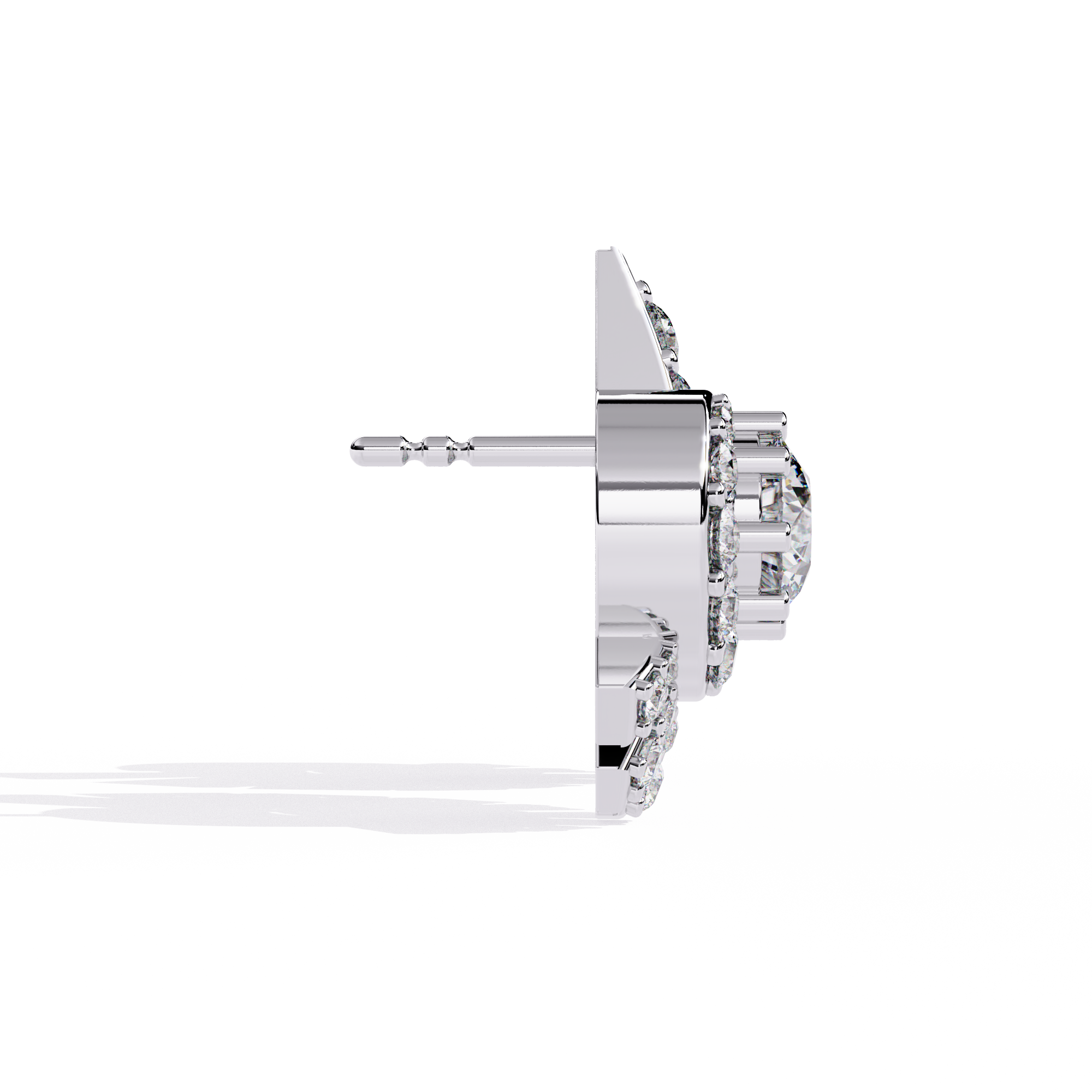 Golden Spiral Diamond Earrings